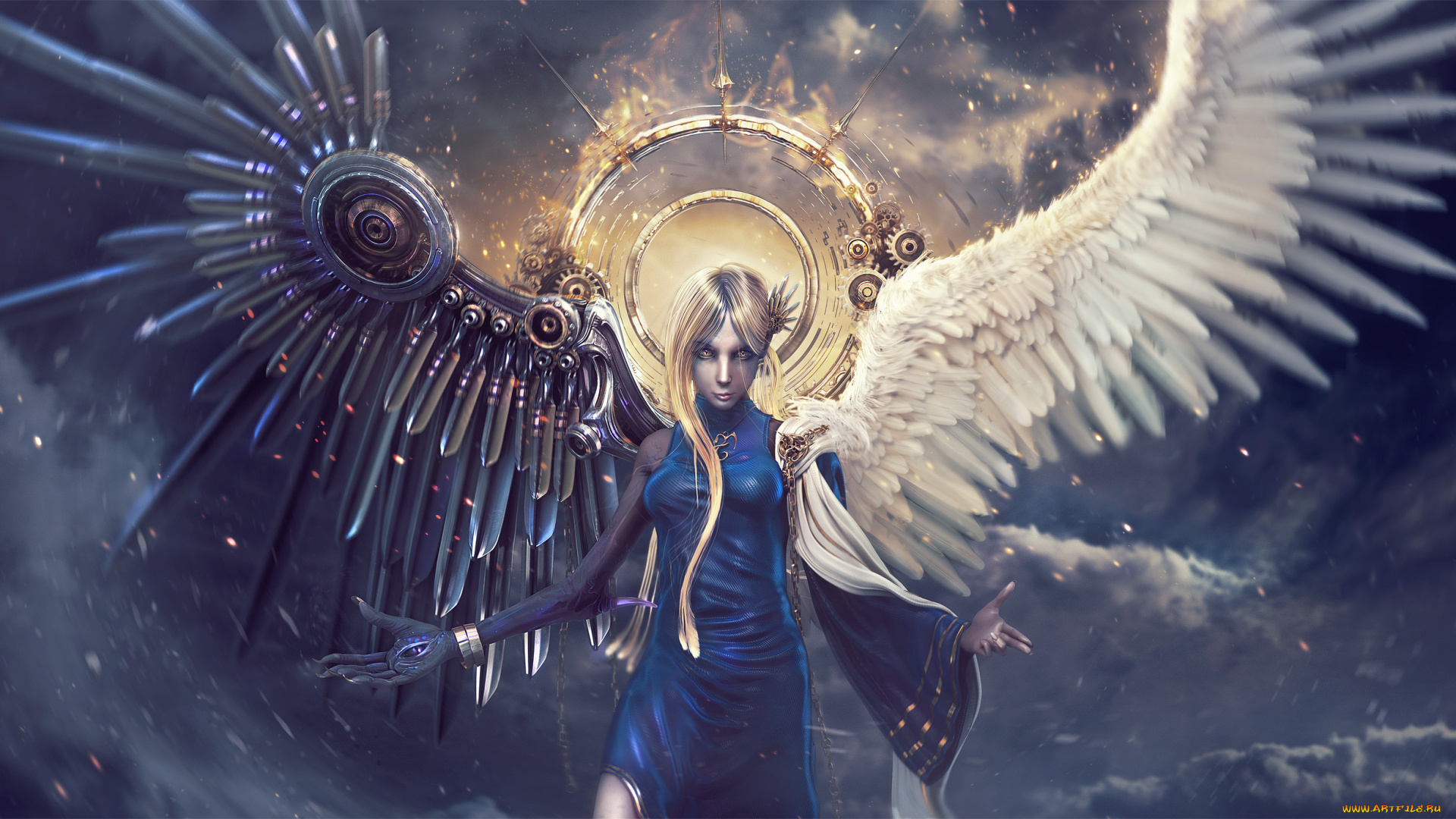 фэнтези, ангелы, девушка, магия, romeo, jonathan