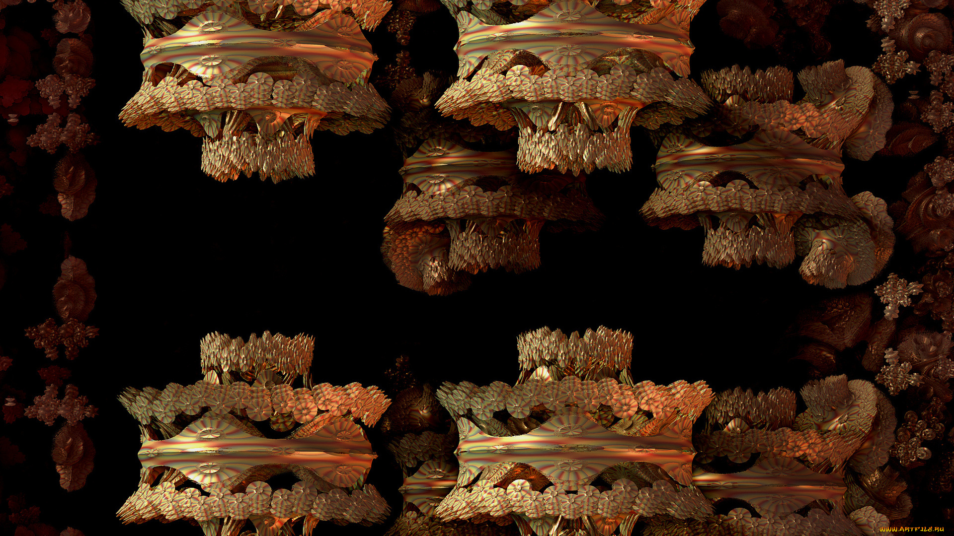 3д, графика, fractal, фракталы, узор, цвета