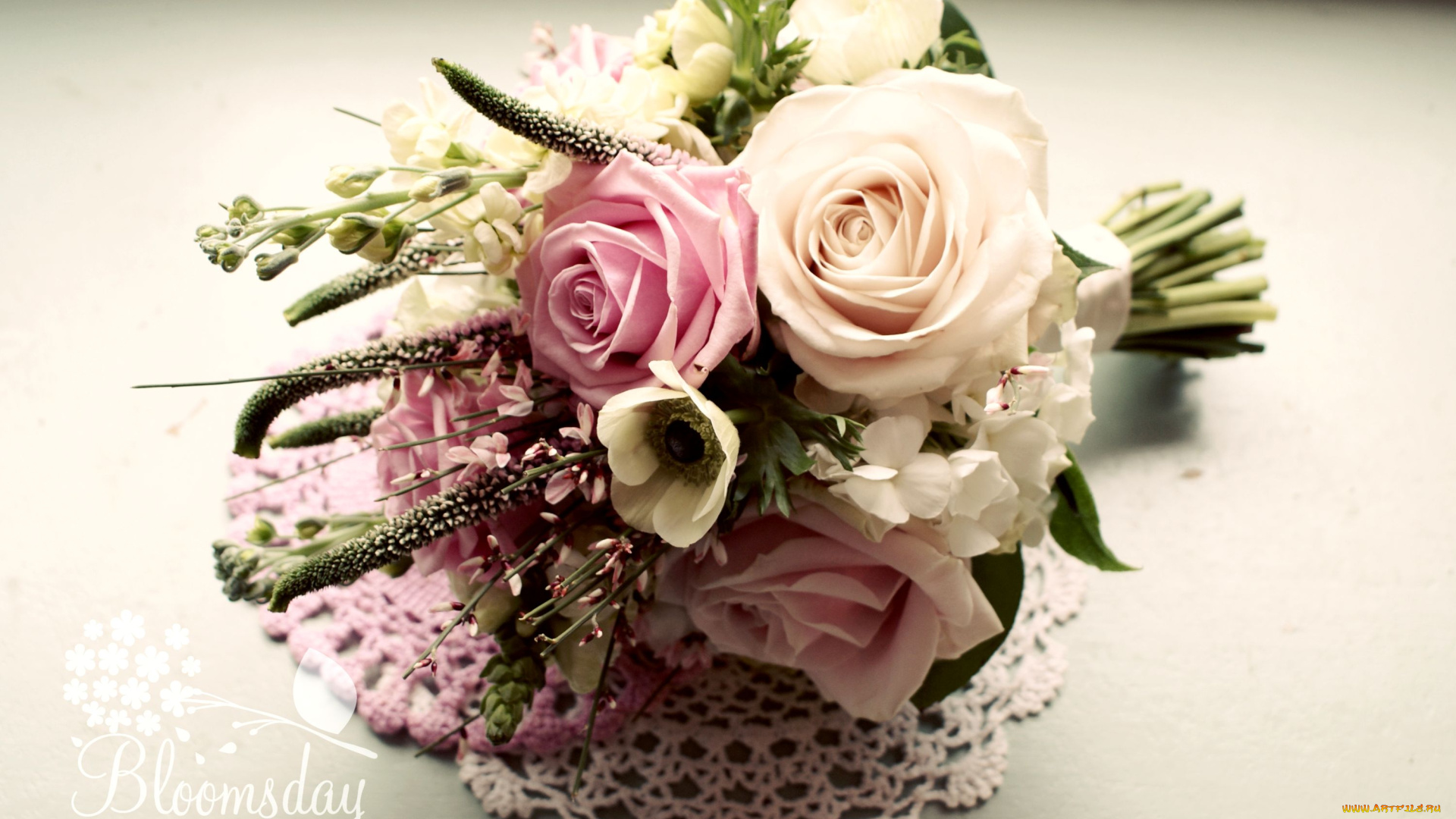 цветы, букеты, композиции, розы, анемоны, левкой