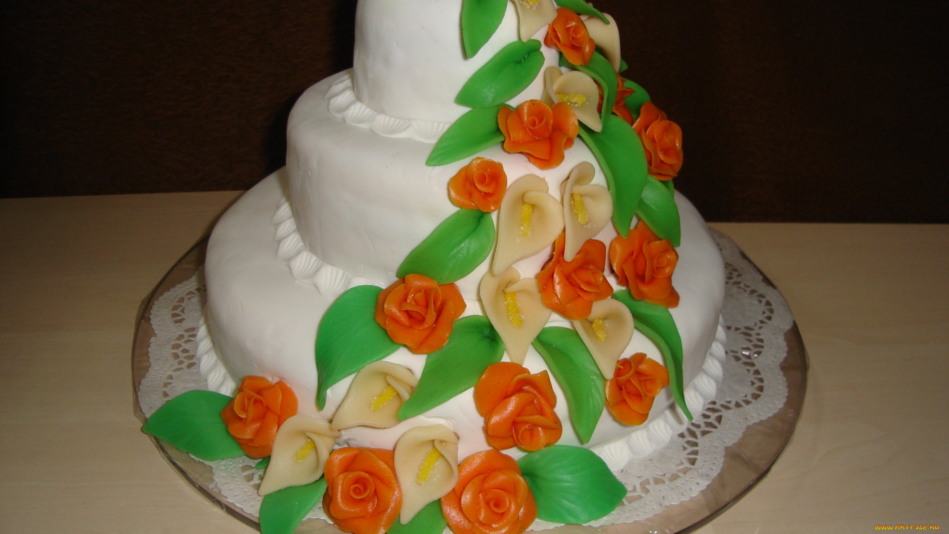 еда, пирожные, кексы, печенье, крем, листья, цветочки