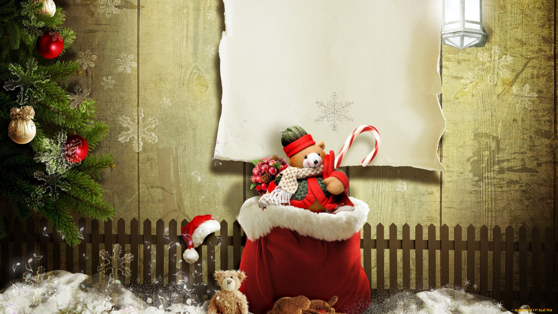 праздничные, мягкие, игрушки, колпак, леденец, мешок, елка