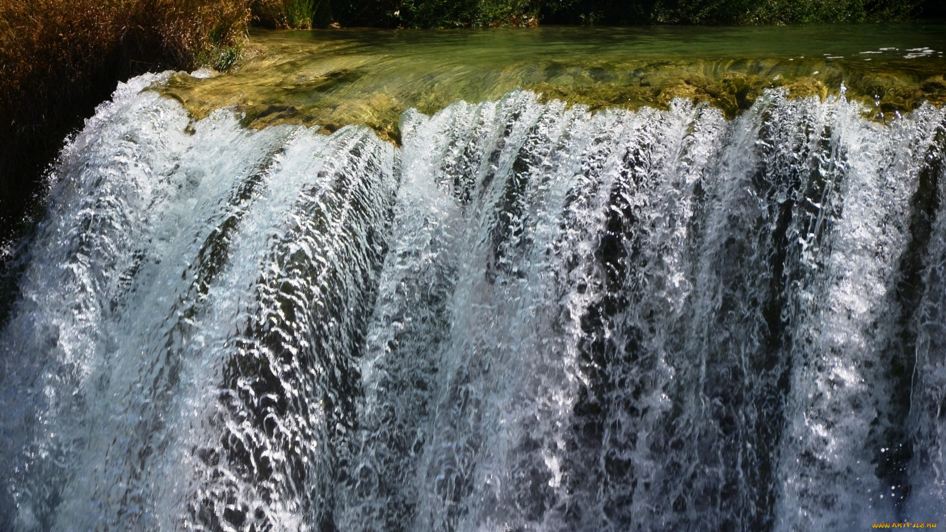 природа, водопады, поток, вода