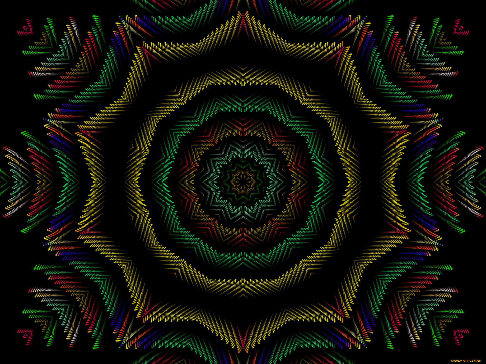 3д, графика, fractal, фракталы, узор, цвета
