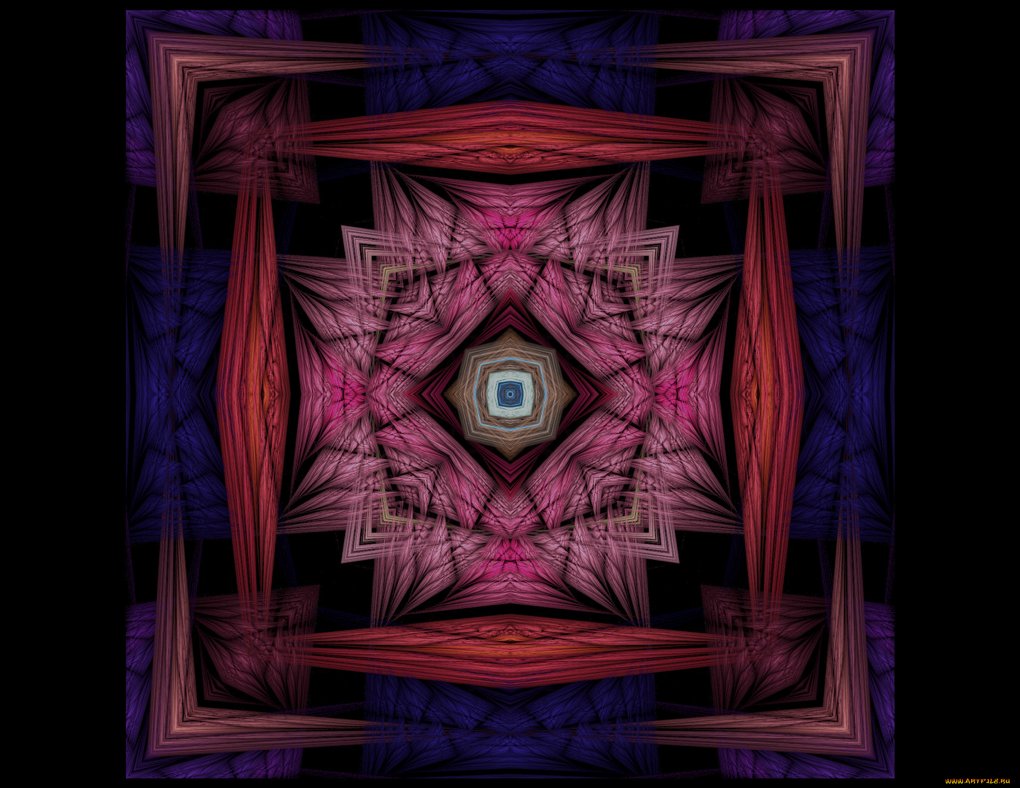 3д, графика, fractal, фракталы, узор, цвета