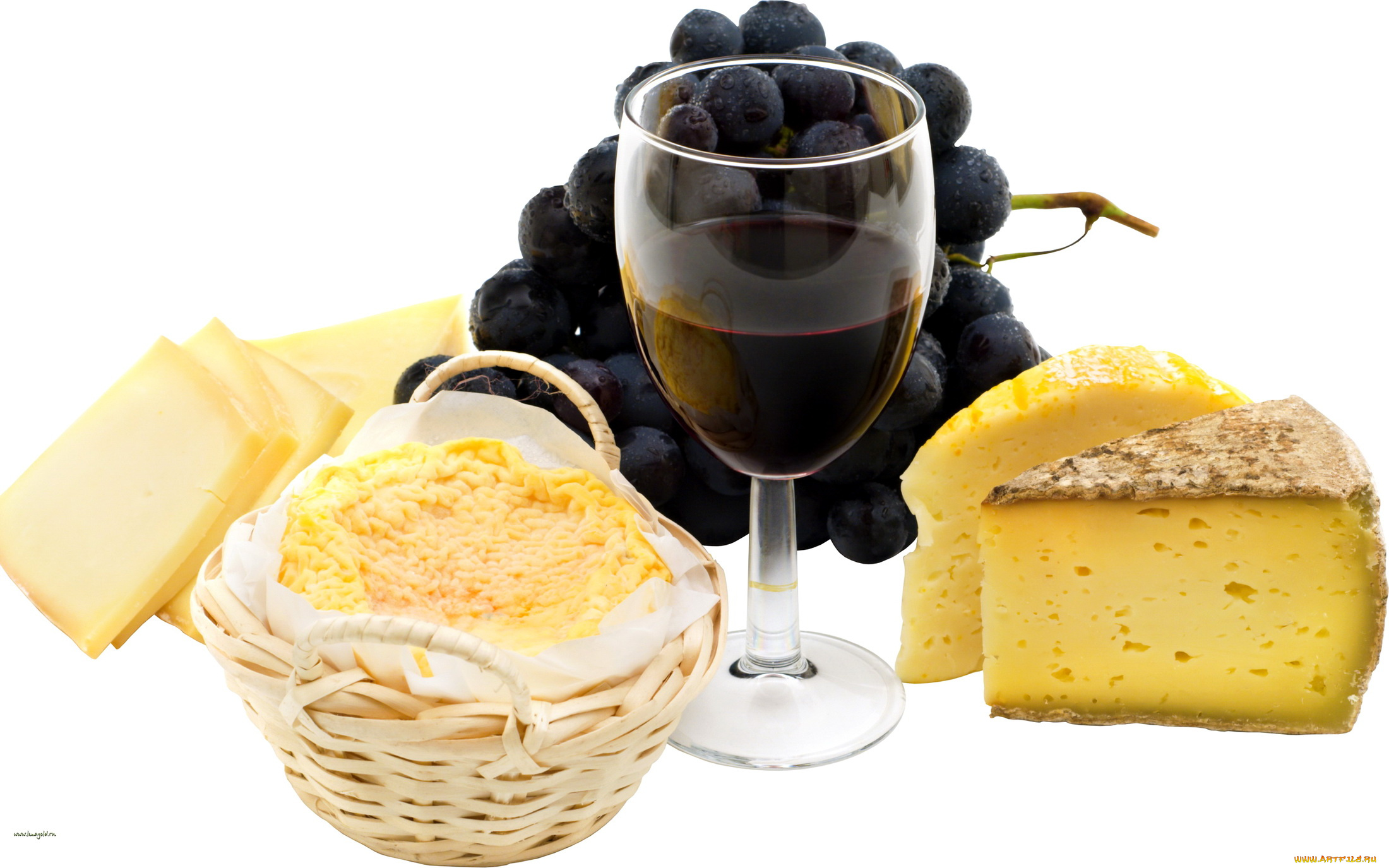 еда, разное, сыр, виноград, вино