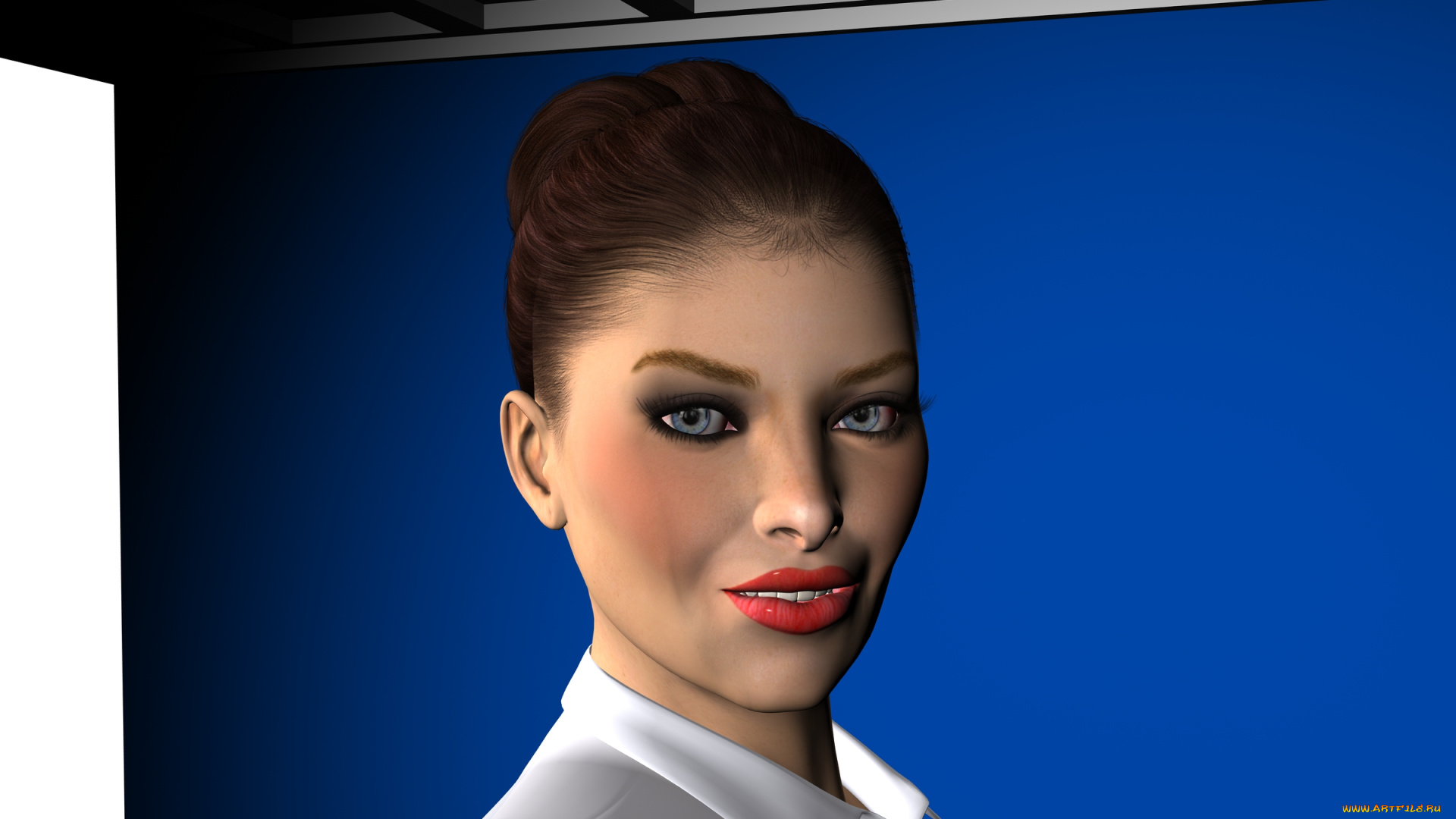 3д, графика, portraits, , портрет, взгляд, девушка