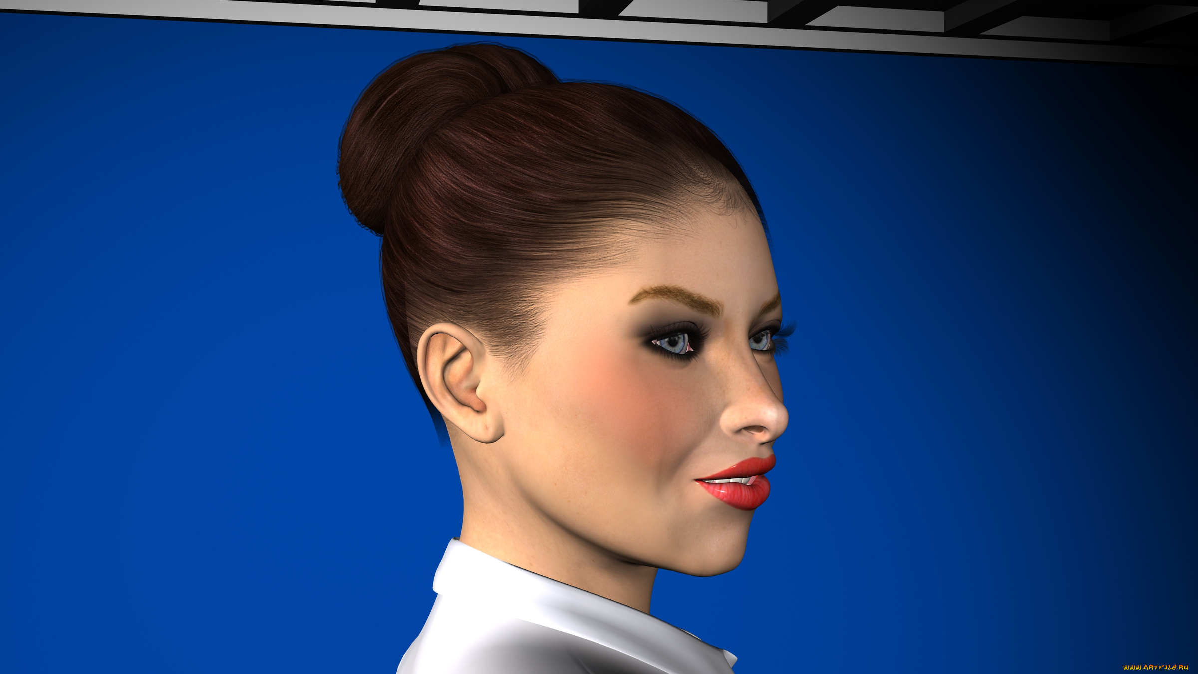 3д, графика, portraits, , портрет, лицо, девушка