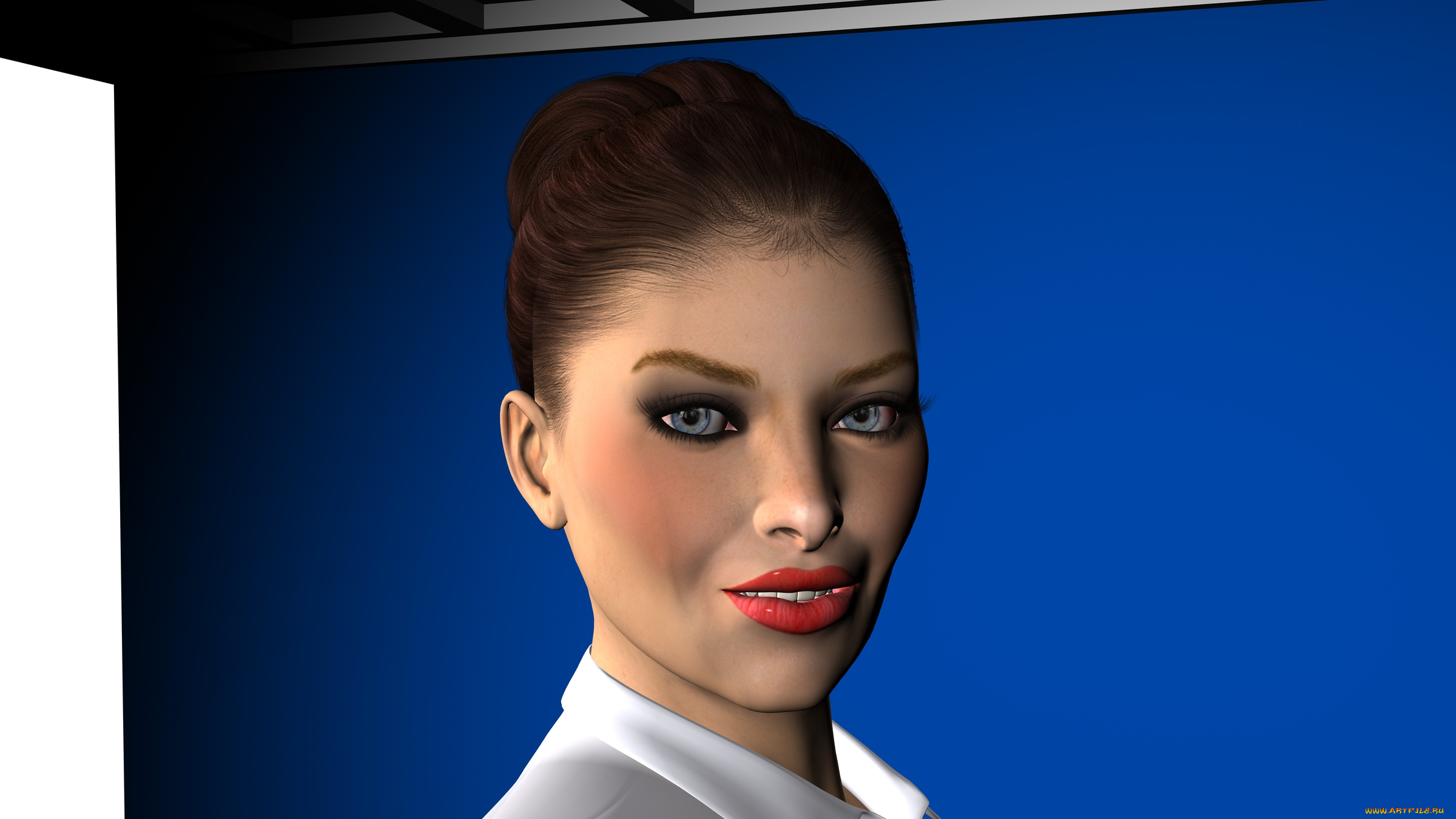 3д, графика, portraits, , портрет, взгляд, девушка