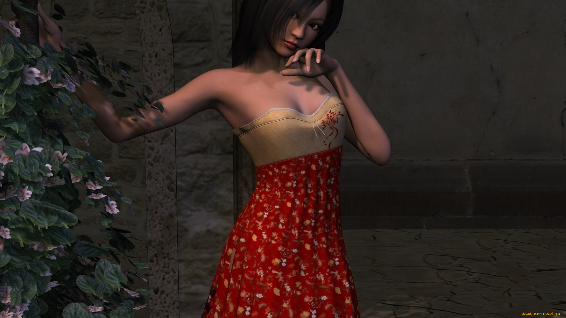 3д, графика, люди, , people, фон, взгляд, девушка