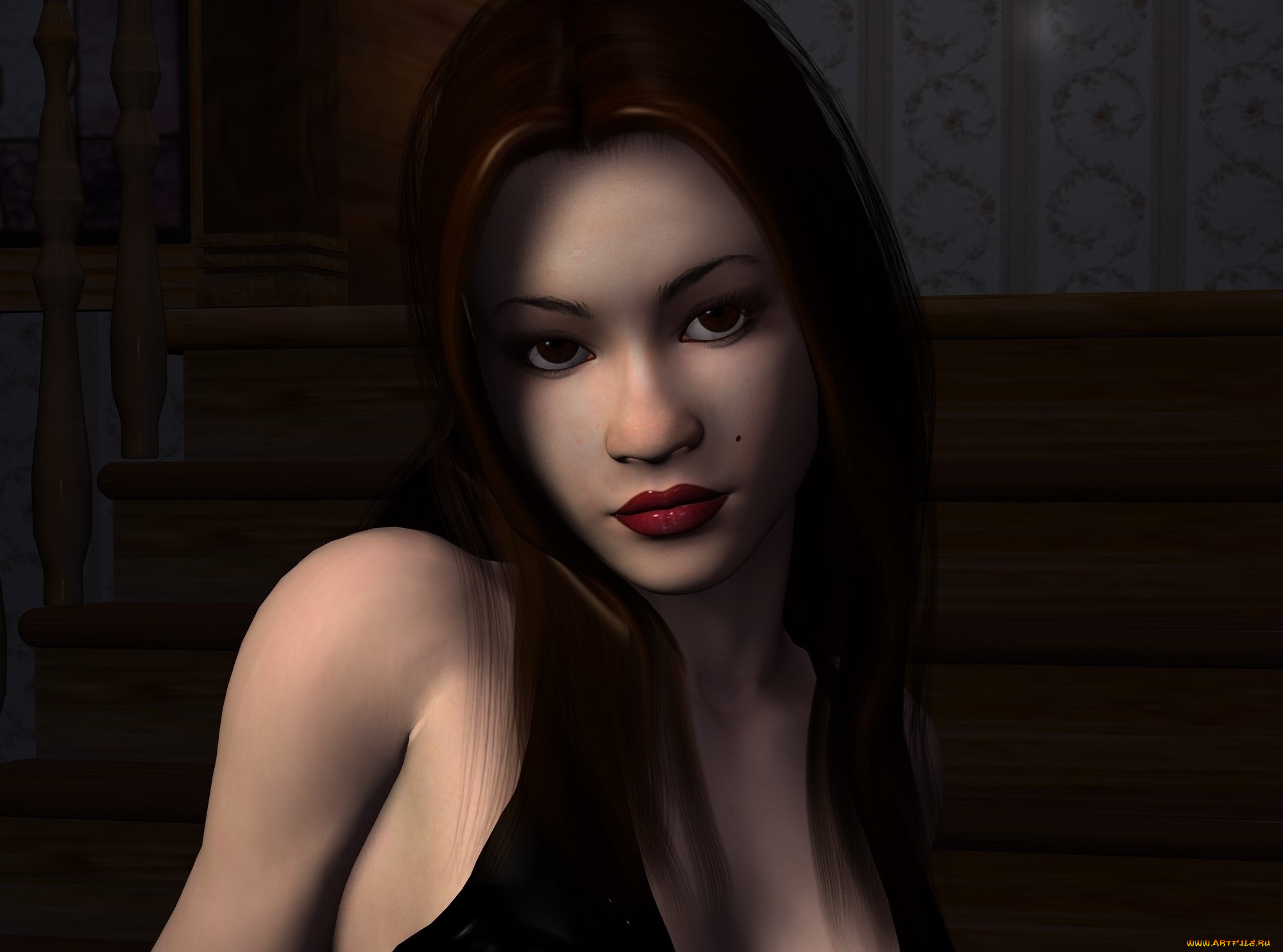 3д, графика, люди, , people, фон, взгляд, девушка