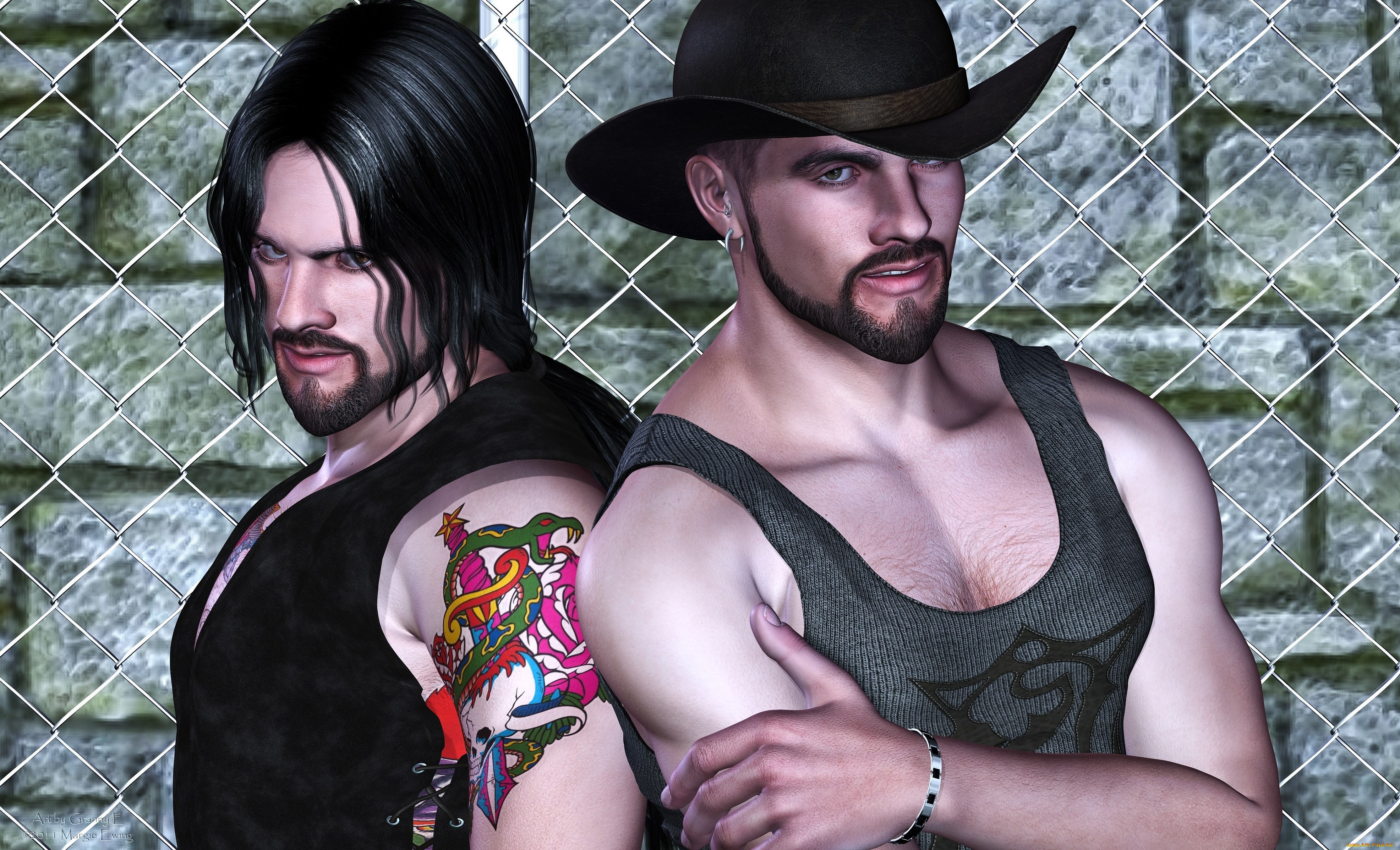 3д, графика, люди, , people, мужчины, взгляд, фон