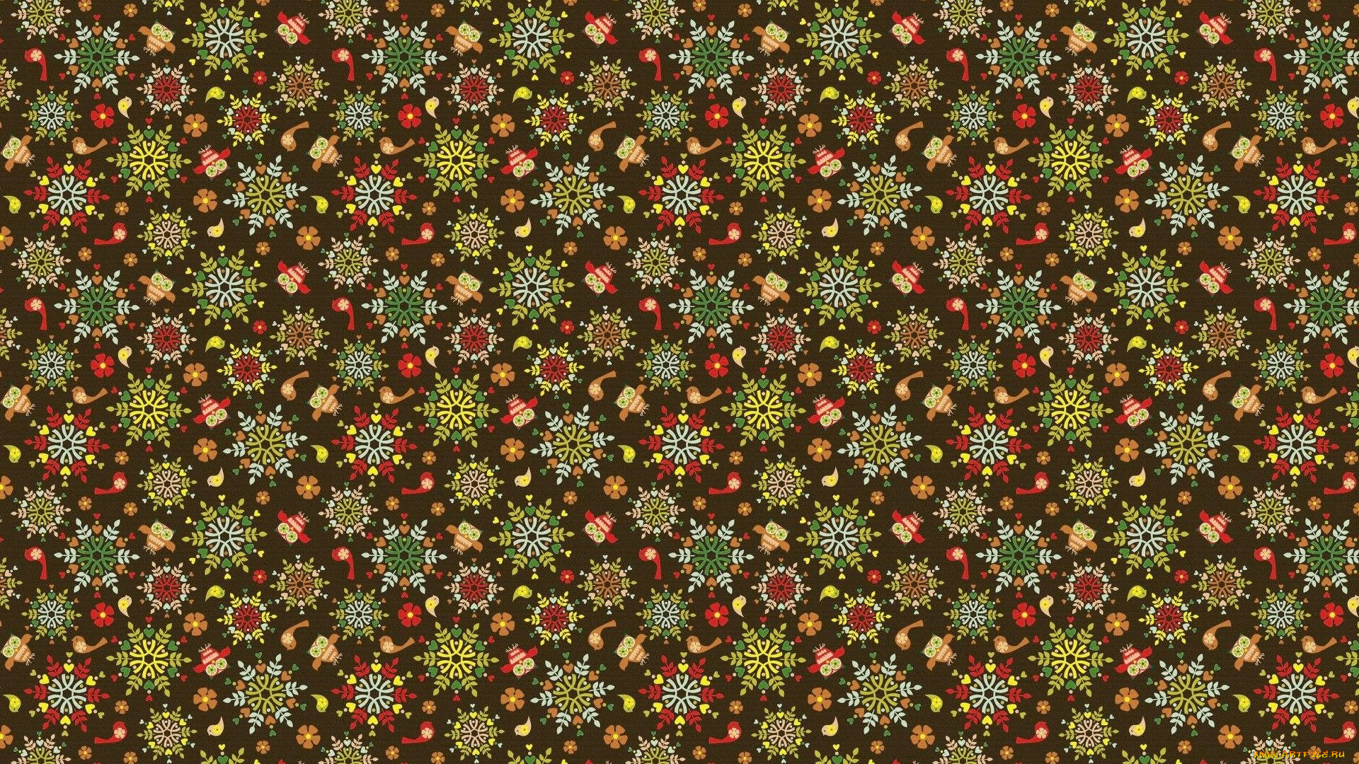 разное, текстуры, узор, сова, снежинка