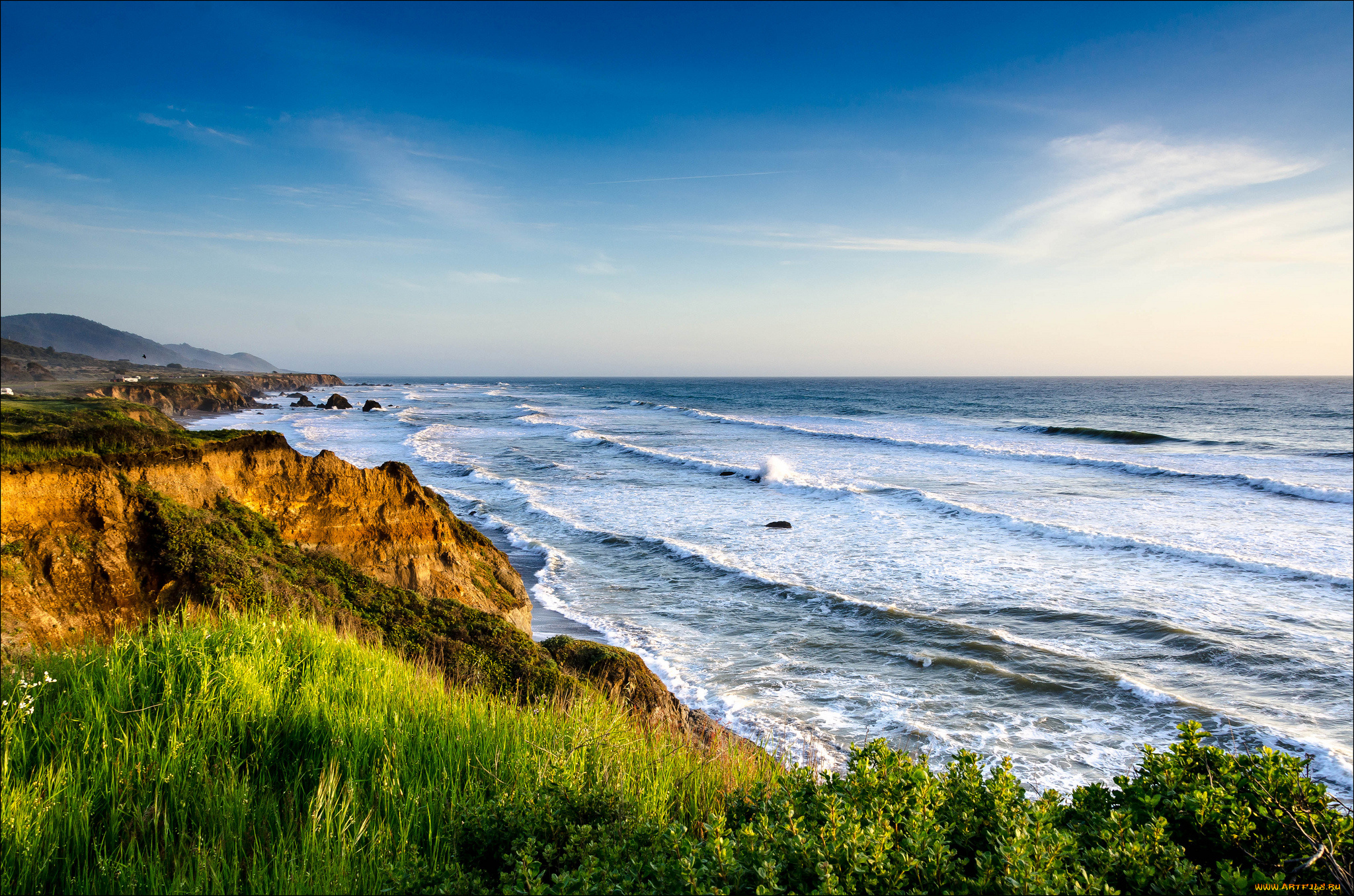 природа, побережье, берег, море