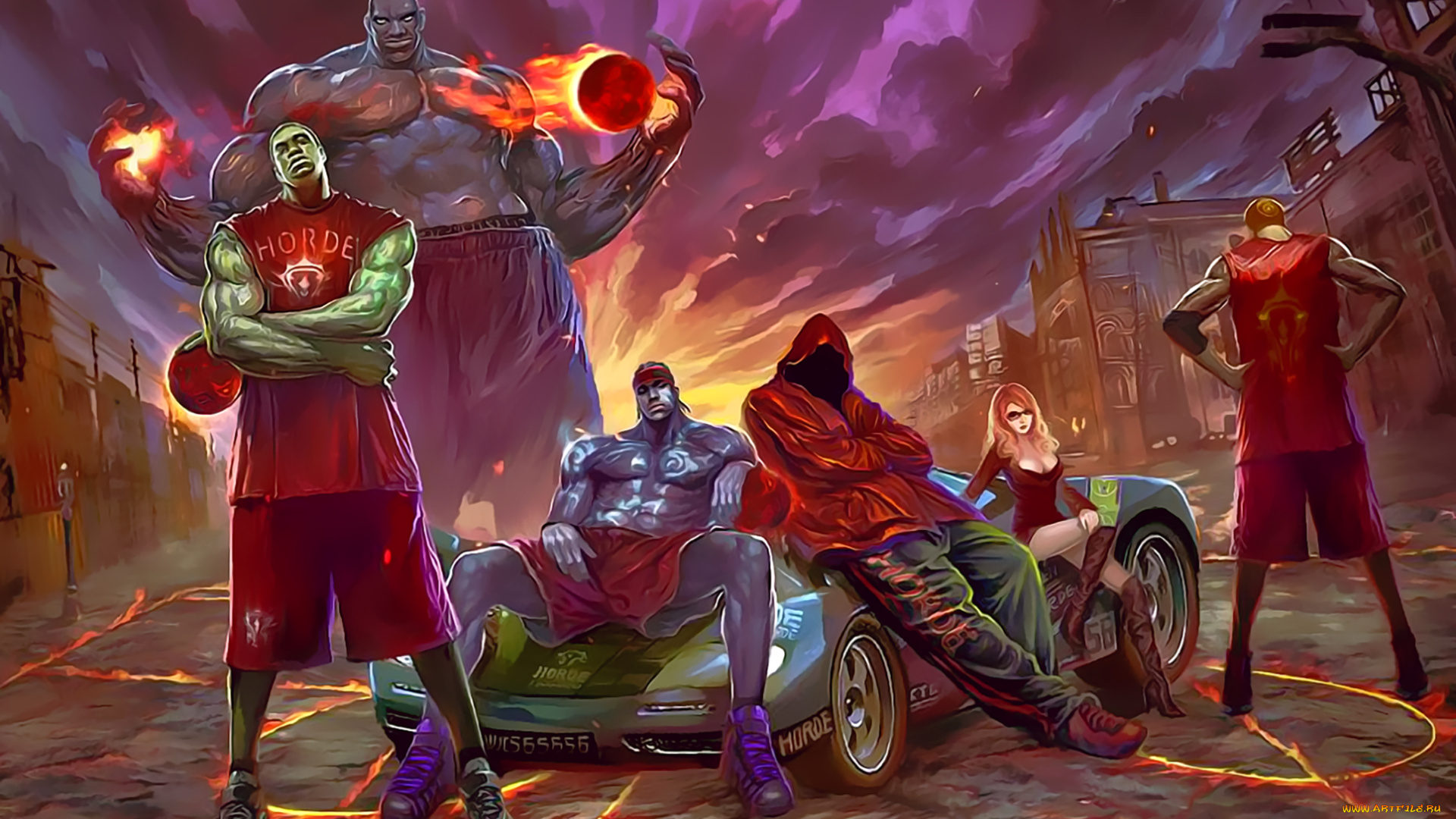 календари, фэнтези, автомобиль, девушка, юноша, мужчина, calendar, 2019