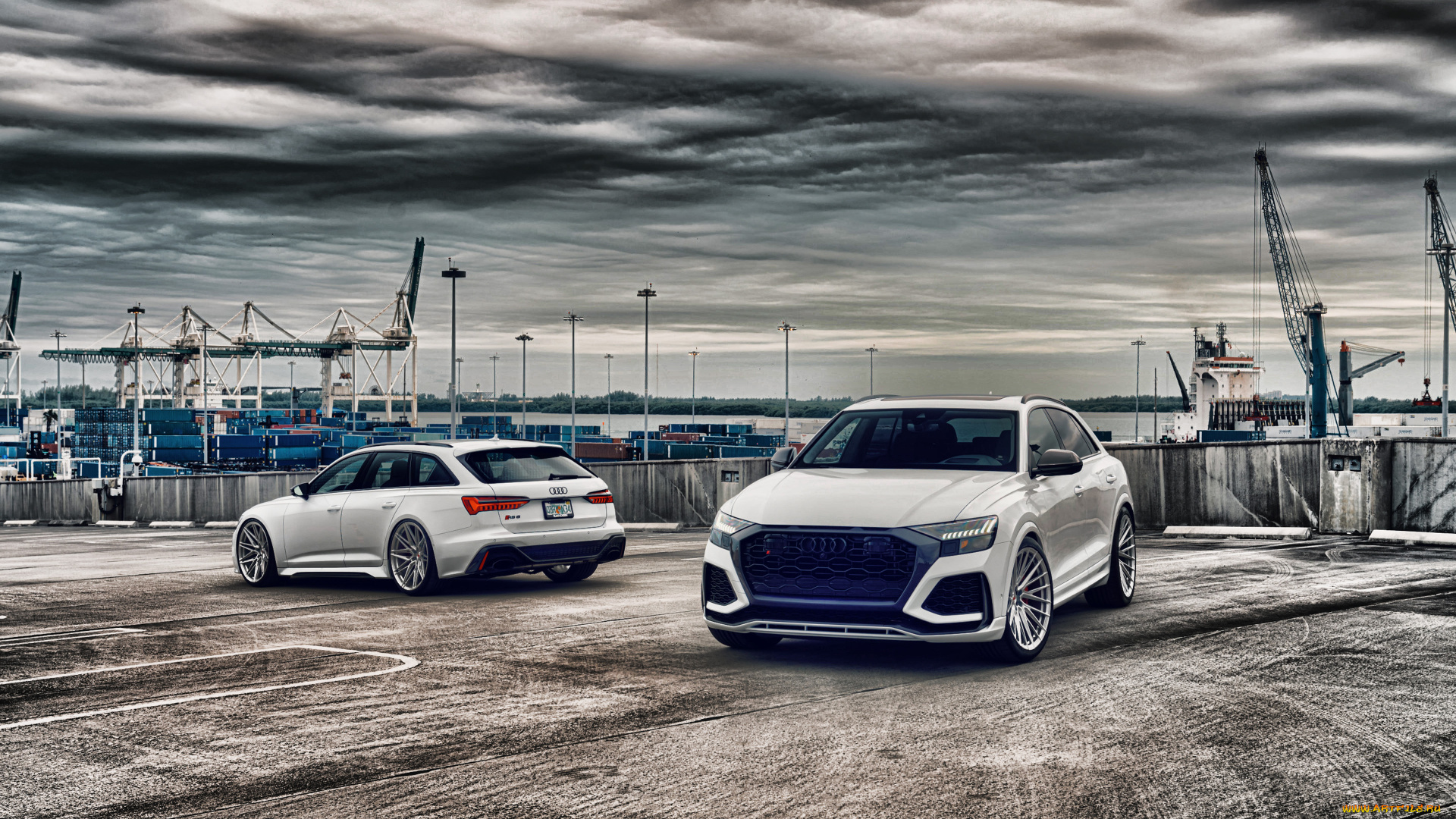 автомобили, audi, 4k, rs, q8, rs6, 2021, вид, спереди, экстерьер, новый, белый, rsq8, тюнинг, немецкие, ауди