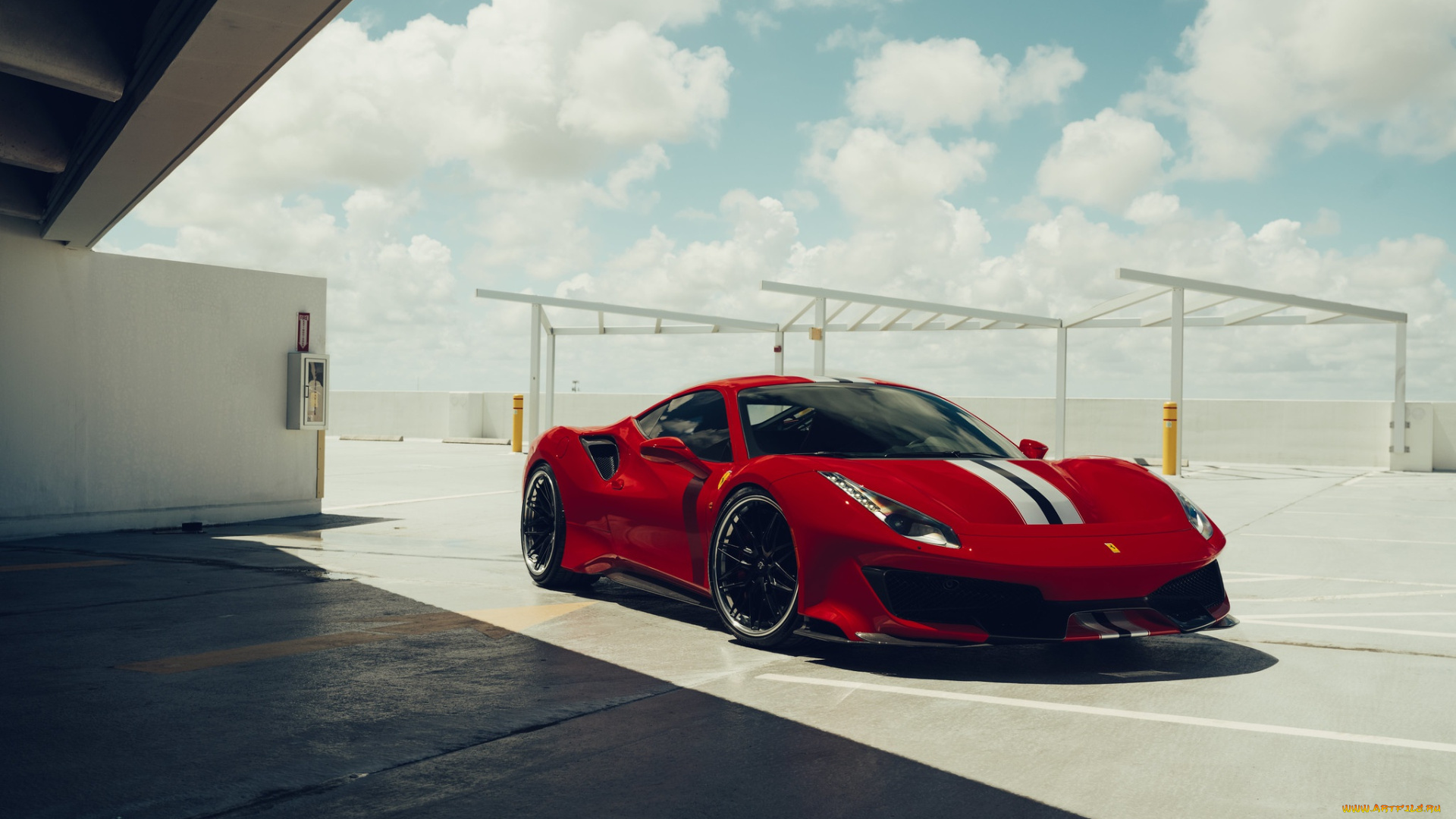 автомобили, ferrari, red, 488pista