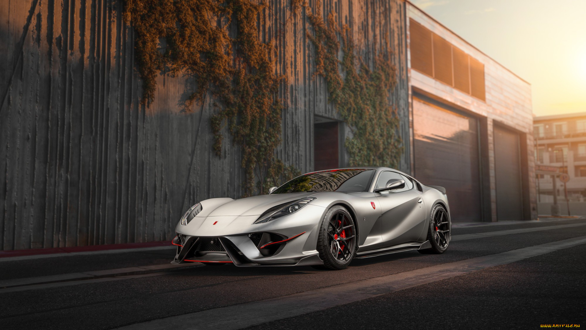 автомобили, ferrari, sunset, lane, svr, 812superfast