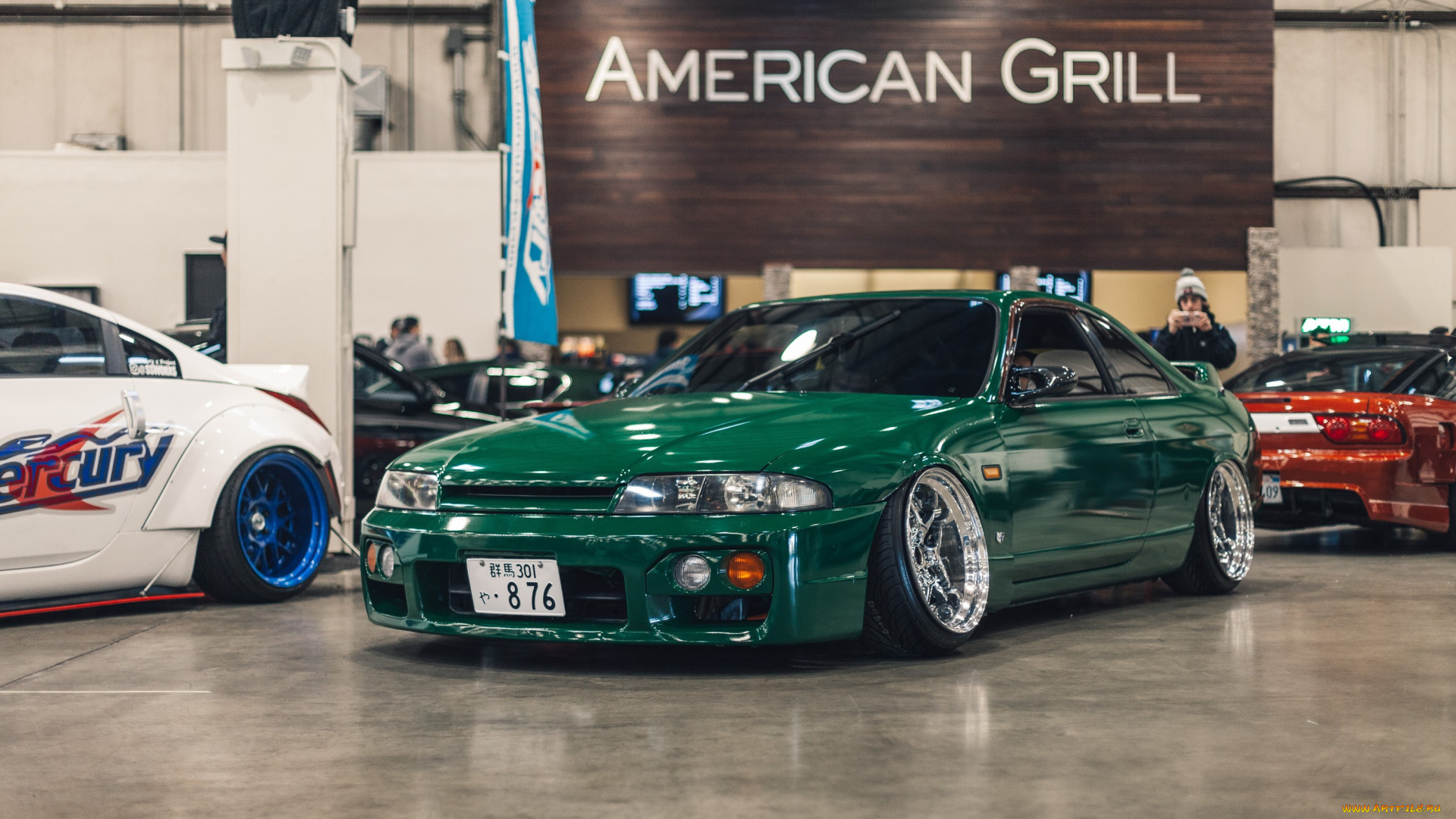 автомобили, выставки, и, уличные, фото, silvia, nissan, green, front, stance, stancenation, s14