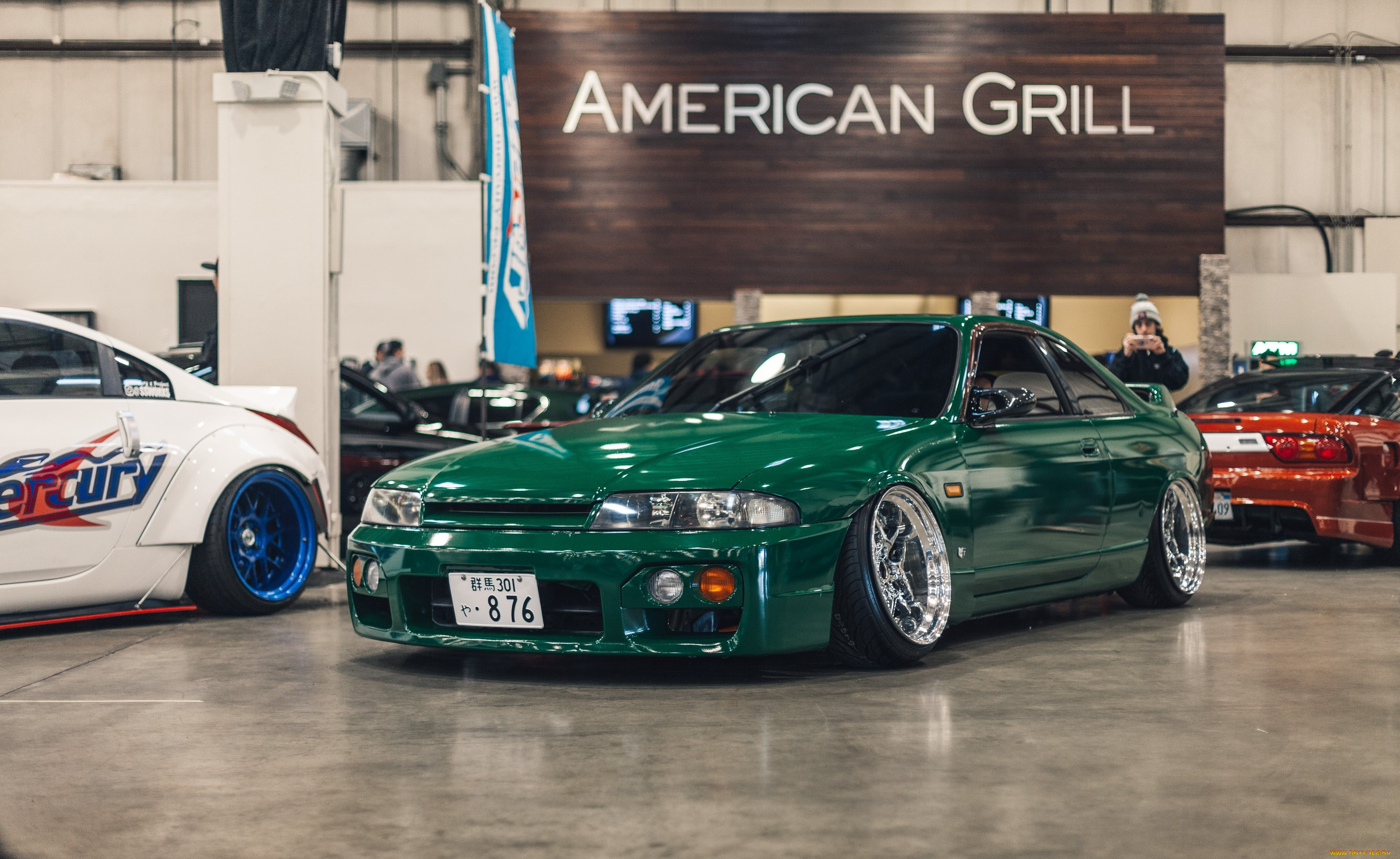 автомобили, выставки, и, уличные, фото, silvia, nissan, green, front, stance, stancenation, s14