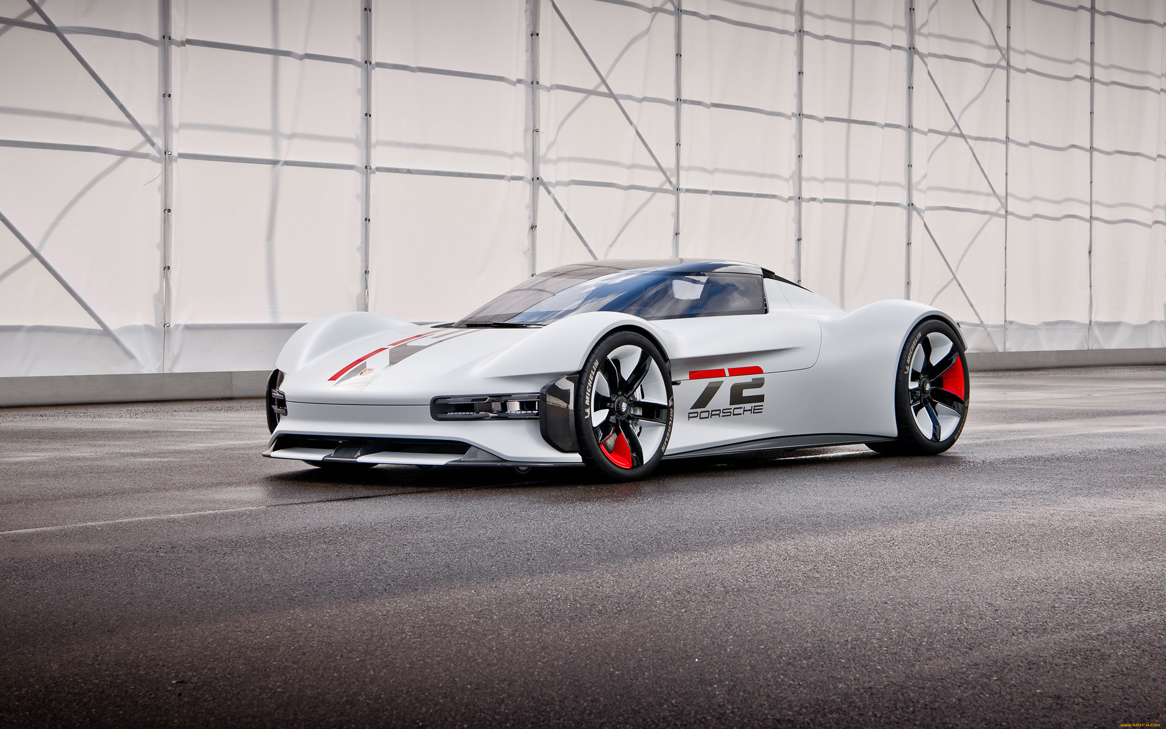 автомобили, porsche, 2021, vision, gran, turismo, вид, спереди, экстерьер, гоночный, автомобиль, белый, немецкие, порше