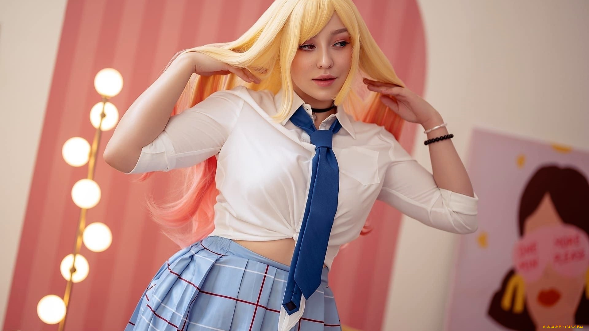 девушки, анастасия, лоза, костюм, образ, галстук