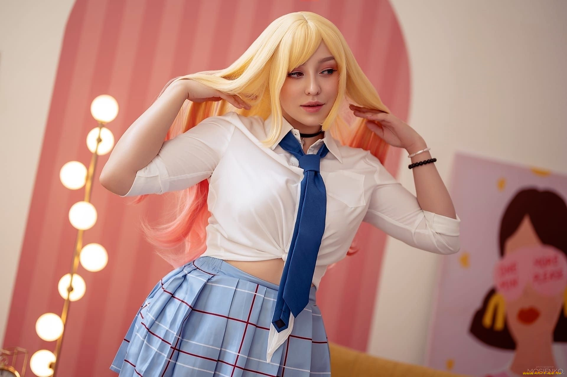 девушки, анастасия, лоза, костюм, образ, галстук