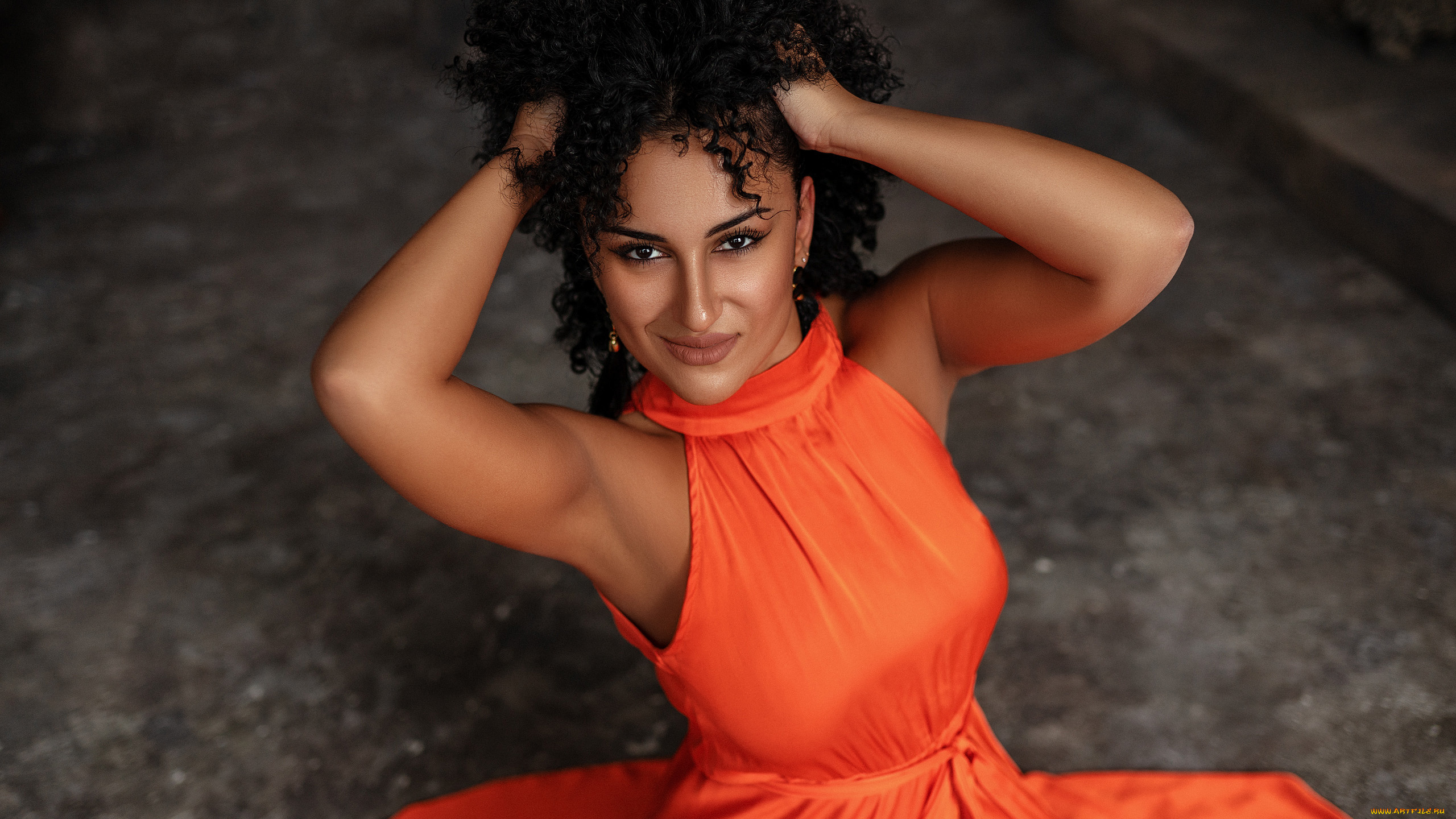 девушки, -, темнокожие, красивая, девушка