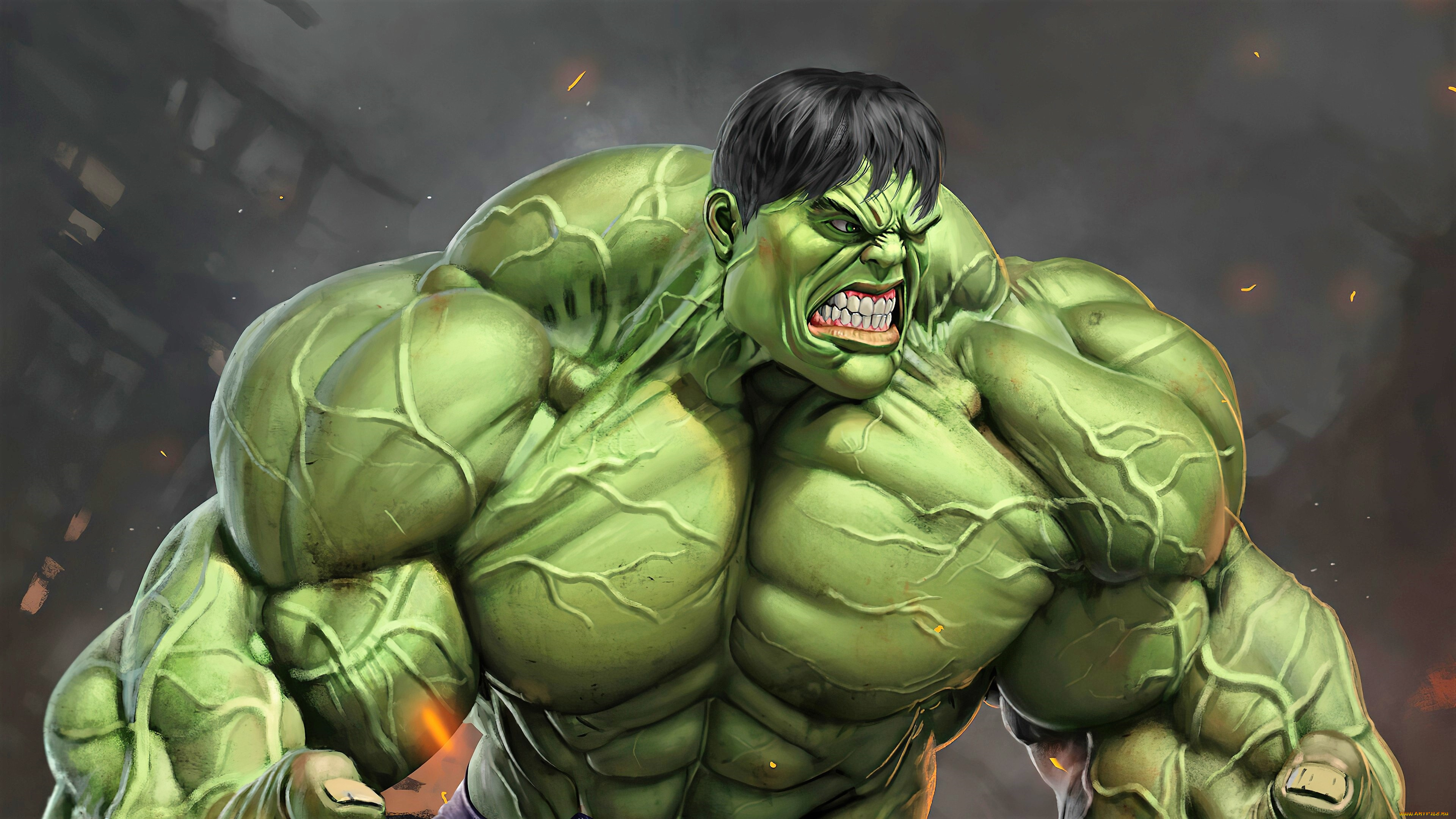 рисованное, комиксы, халк