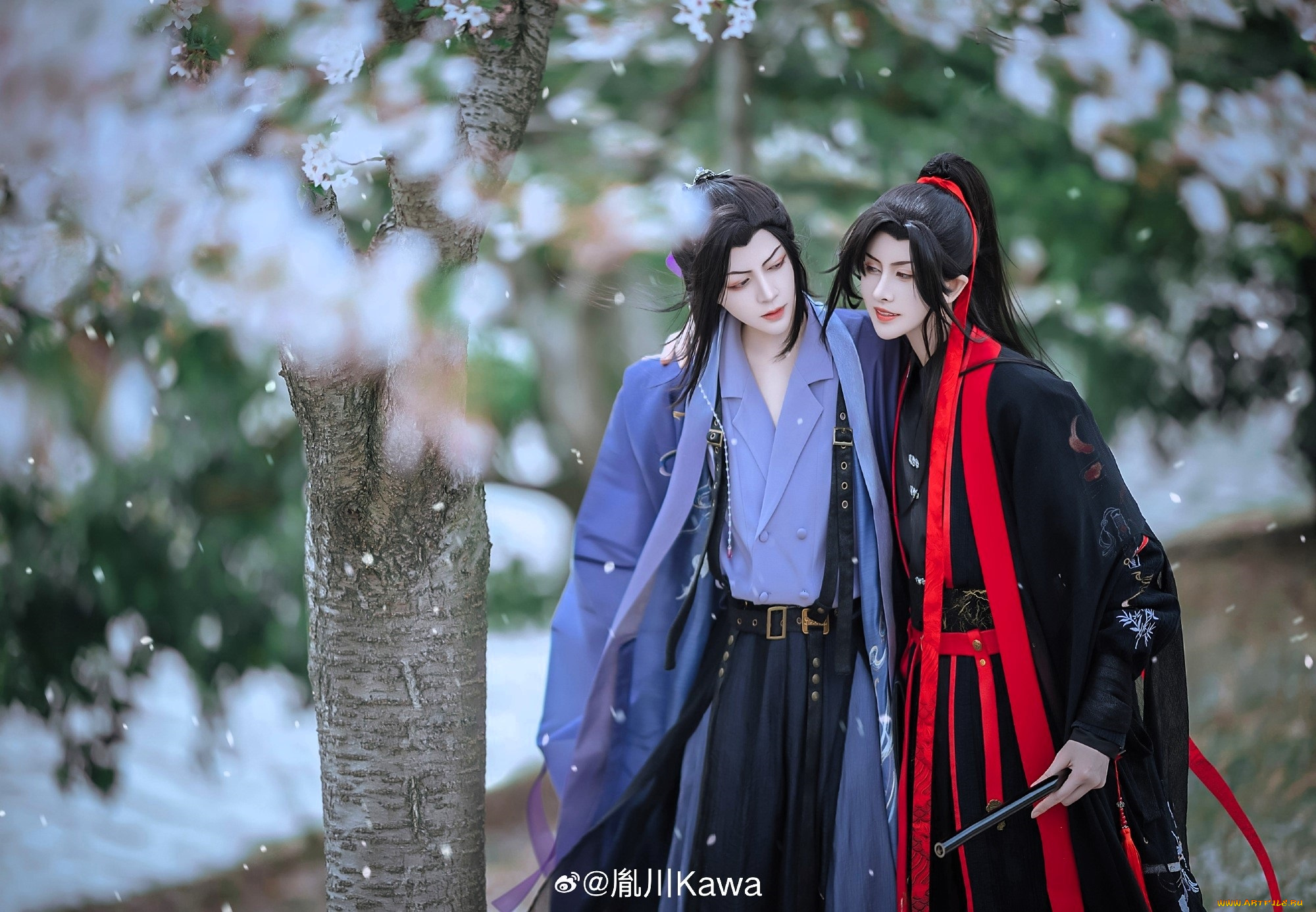 девушки, -, креатив, , косплей, костюмы, образы, сад, лань, ванцзи, вэй, усянь, разговор