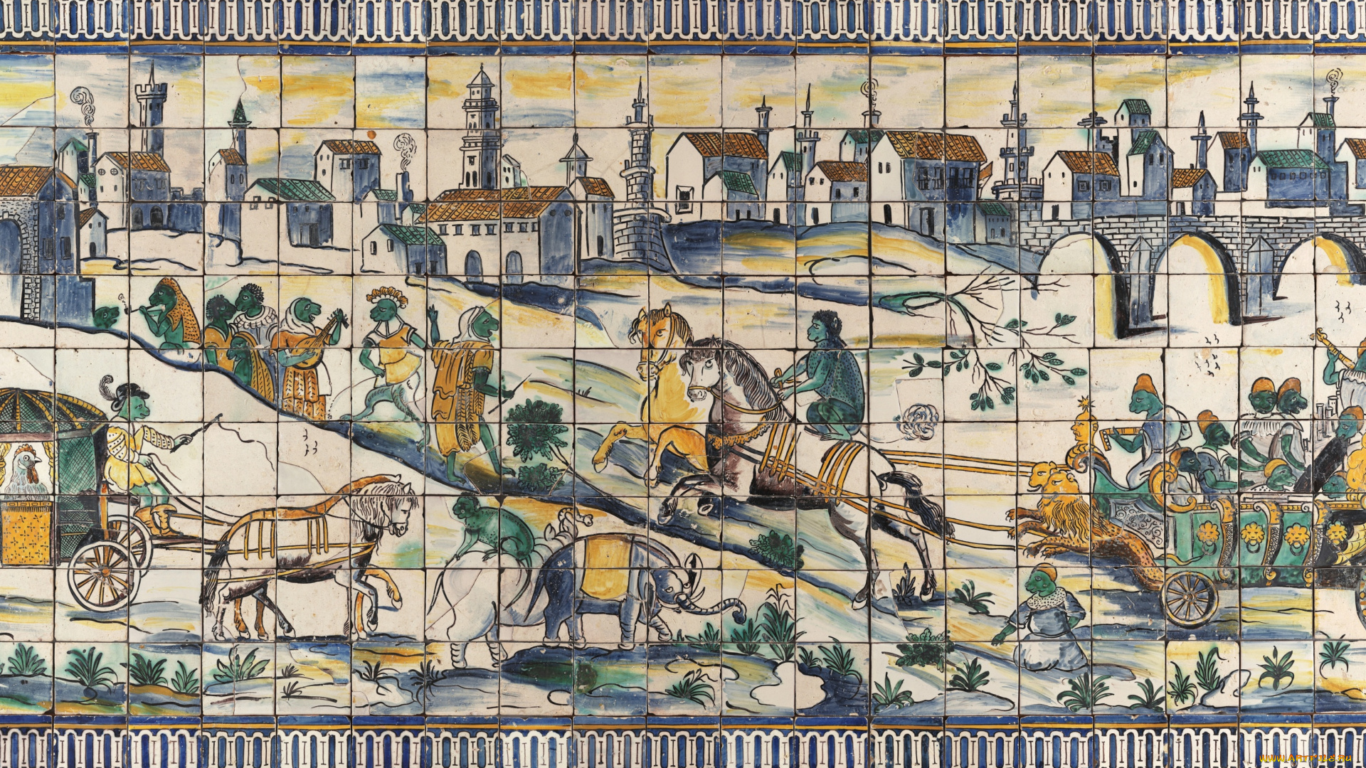 разное, рельефы, , статуи, , музейные, экспонаты, мозаика, плитка, живопись, художественное, произведение, история, типичной, португальской, плитки, азулежу, музей, лиссабон