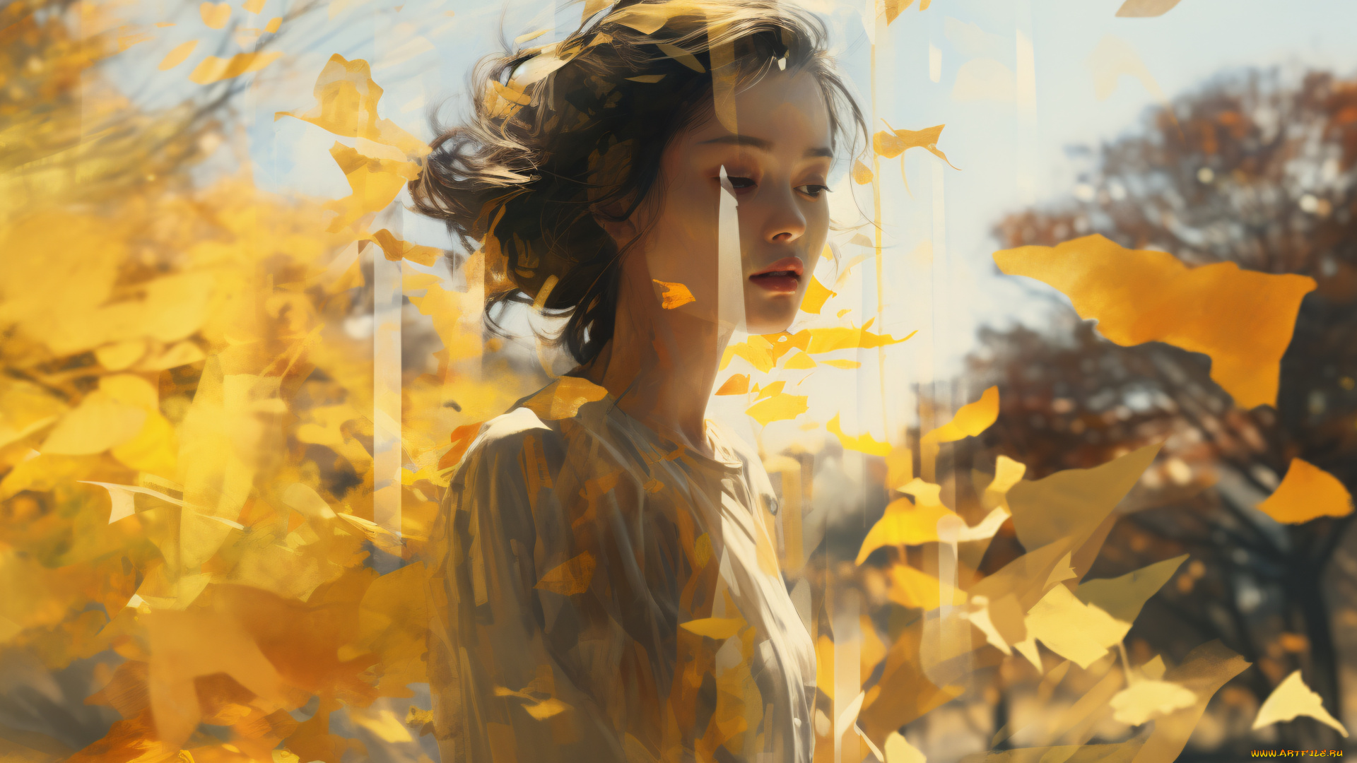 рисованное, люди, девушка, нейросеть