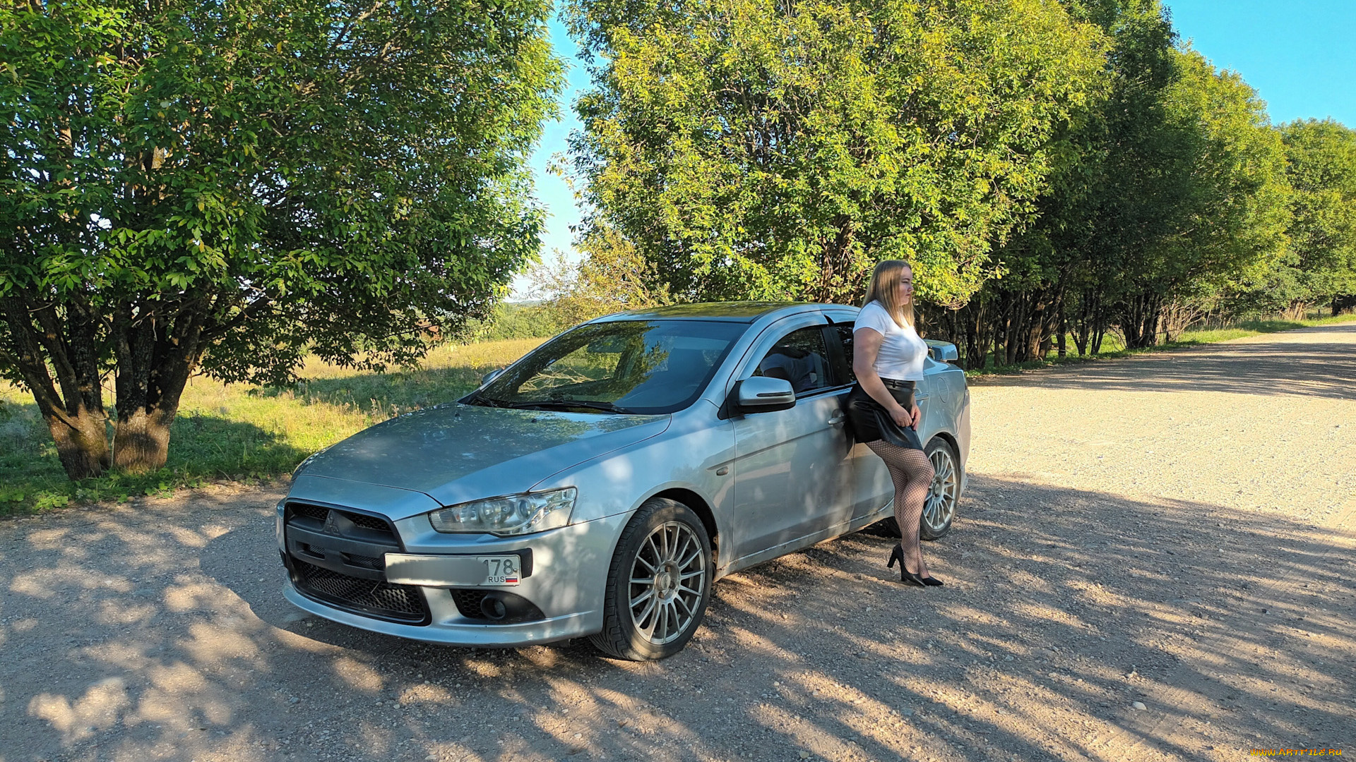 автомобили, -авто, с, девушками, mitsubishi, lancer