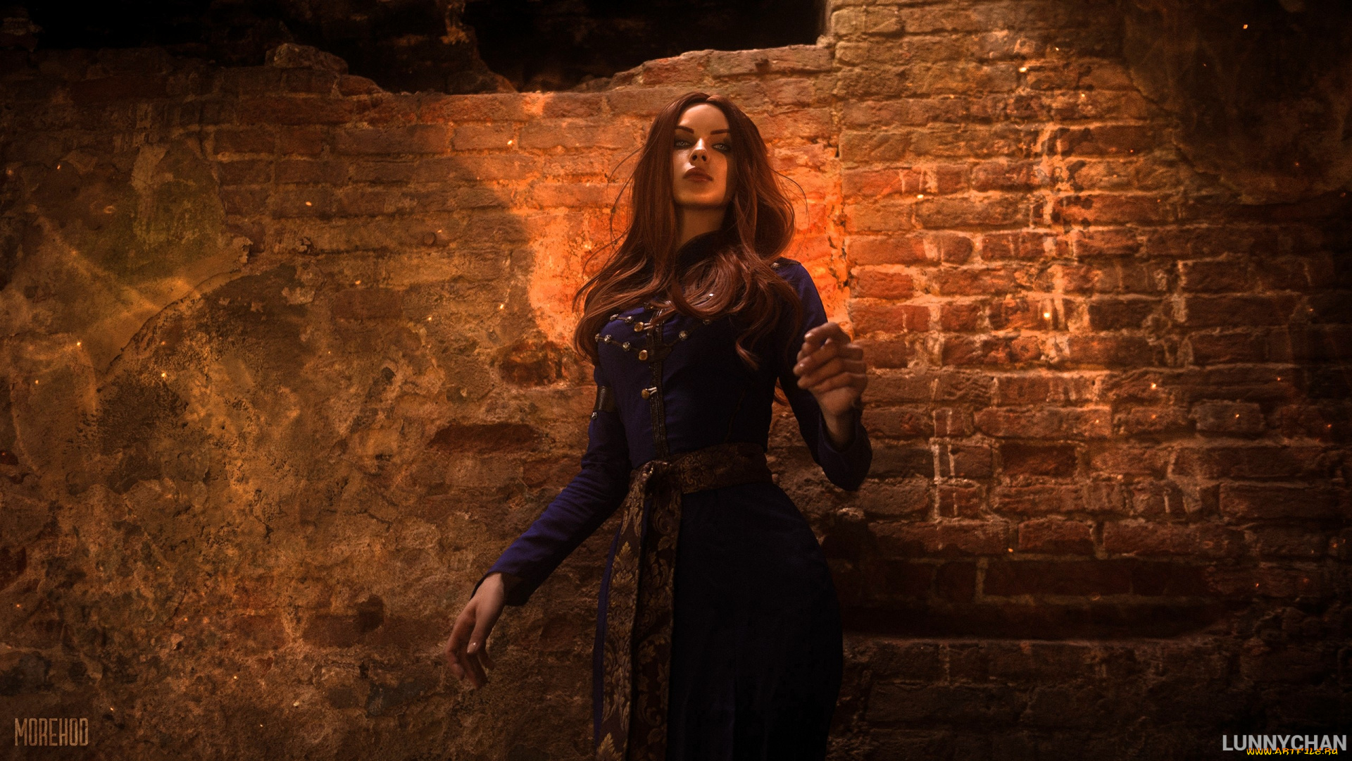 девушки, светлана, хофман, , lunny, chan, образ, косплей, наряд, платье, стена