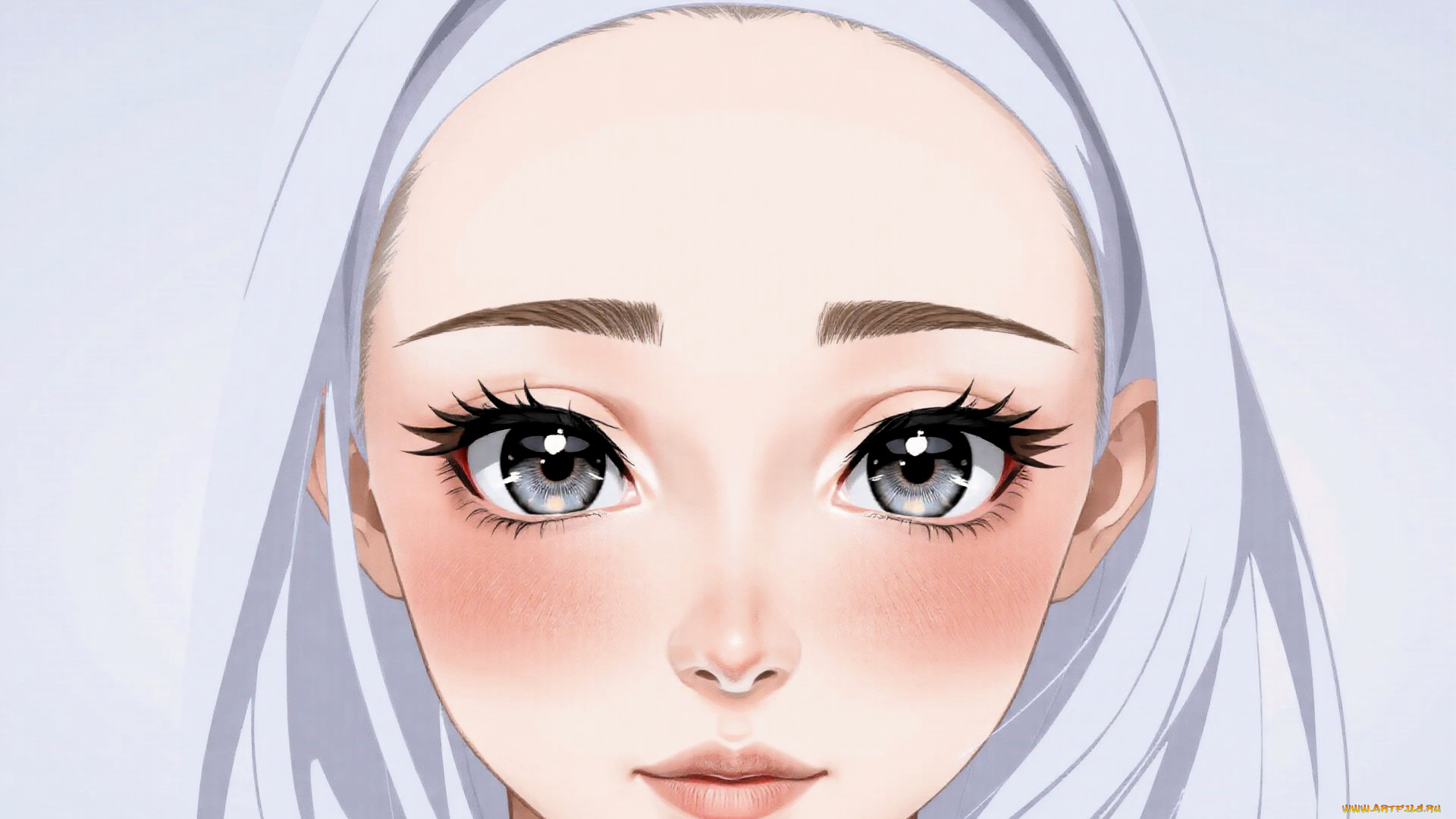 рисованное, люди, девушка, лицо, блондинка