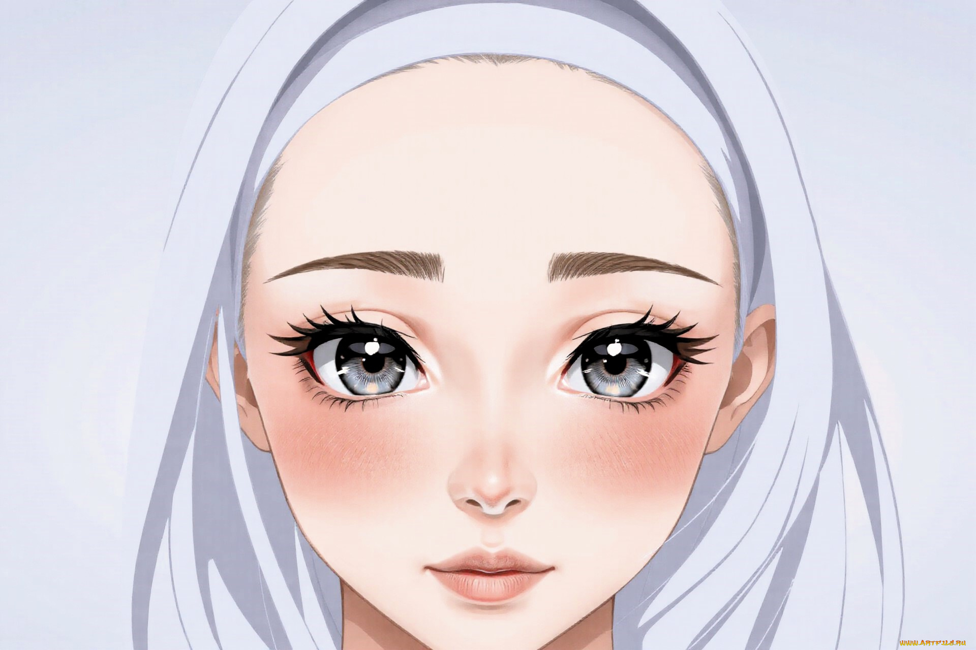 рисованное, люди, девушка, лицо, блондинка