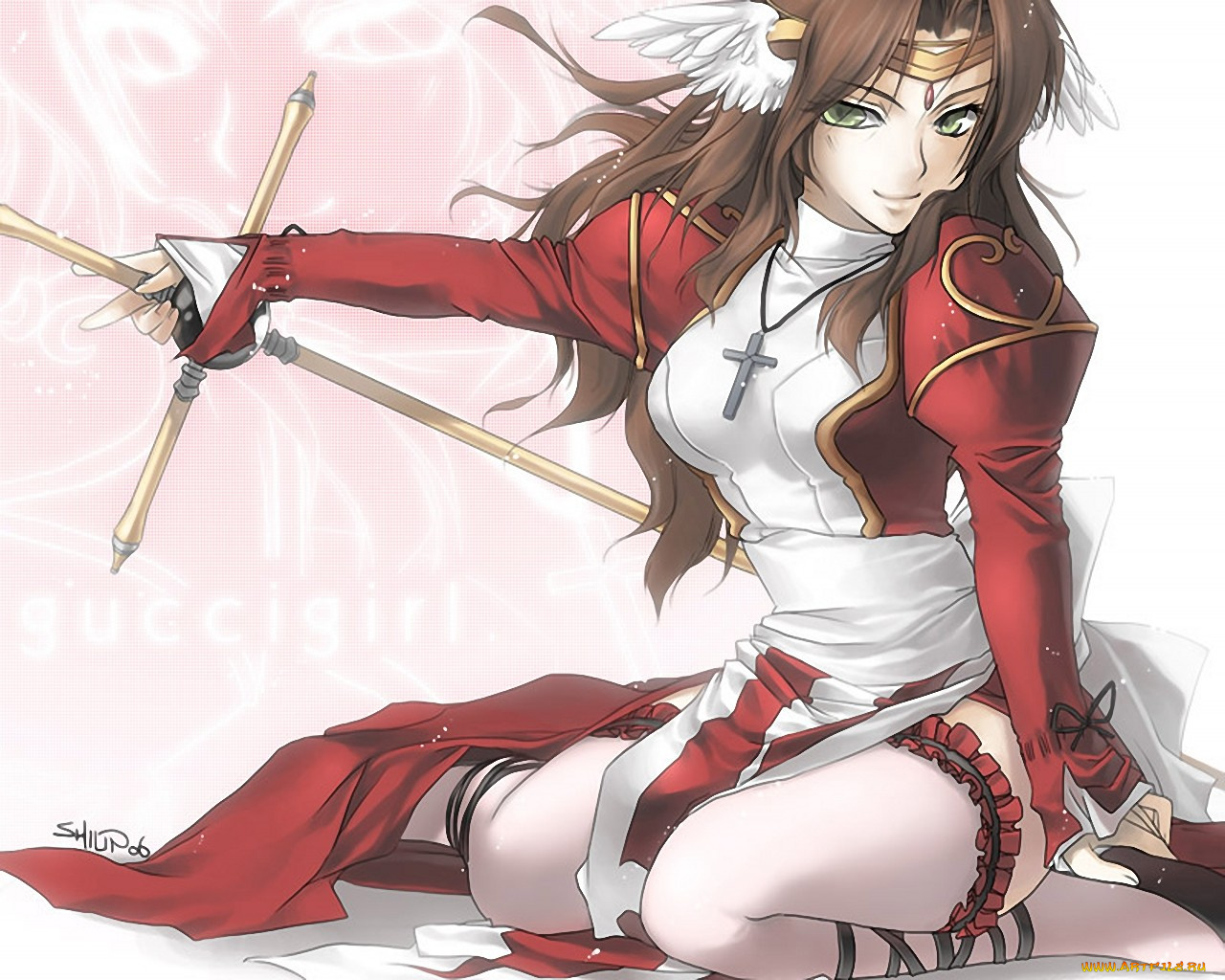 аниме, weapon, blood, technology