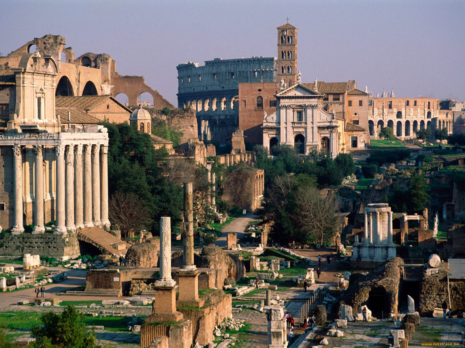 roman, forum, rome, italy, города