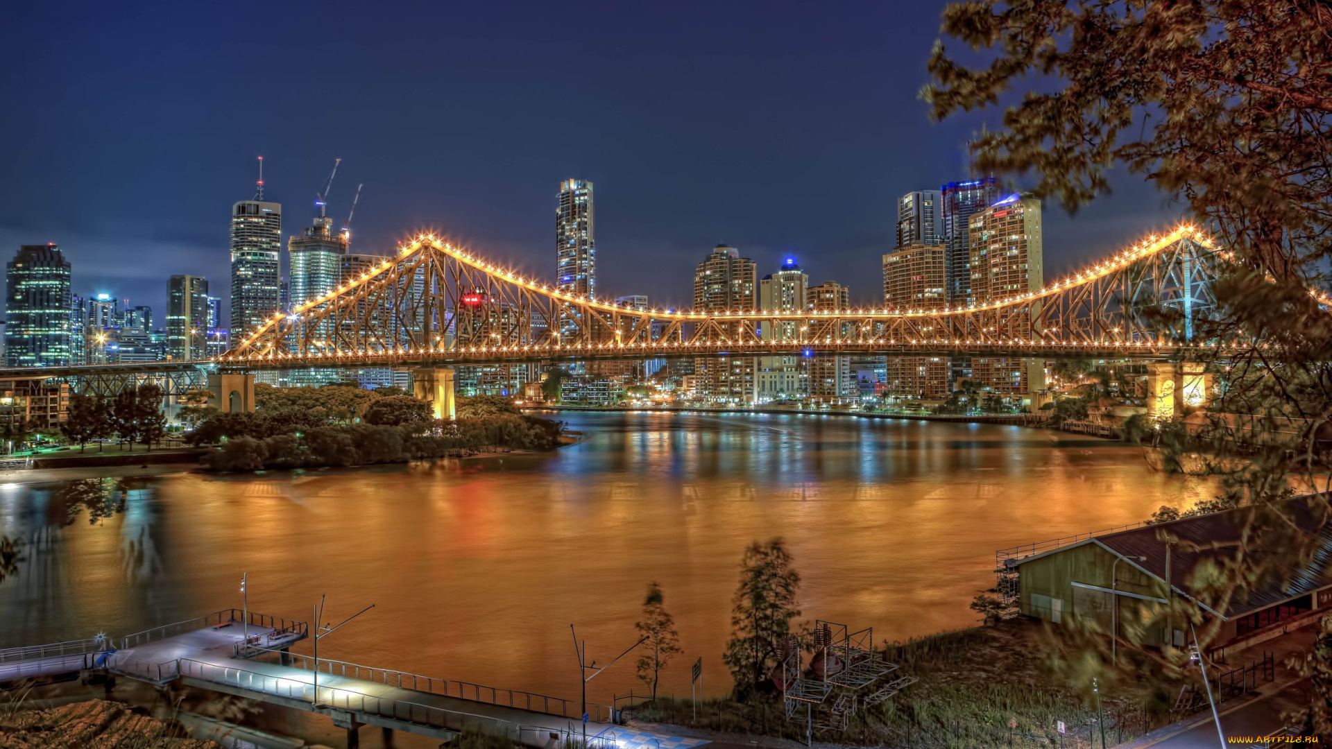 brisbane, города, мосты