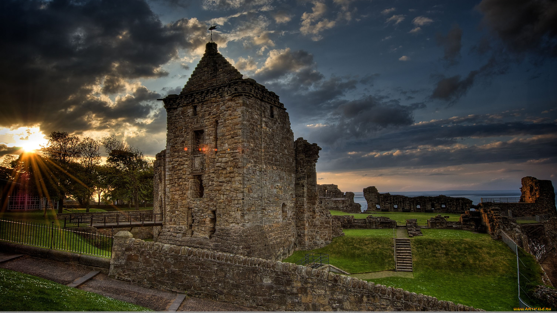 st, andrews, castle, города, дворцы, замки, крепости