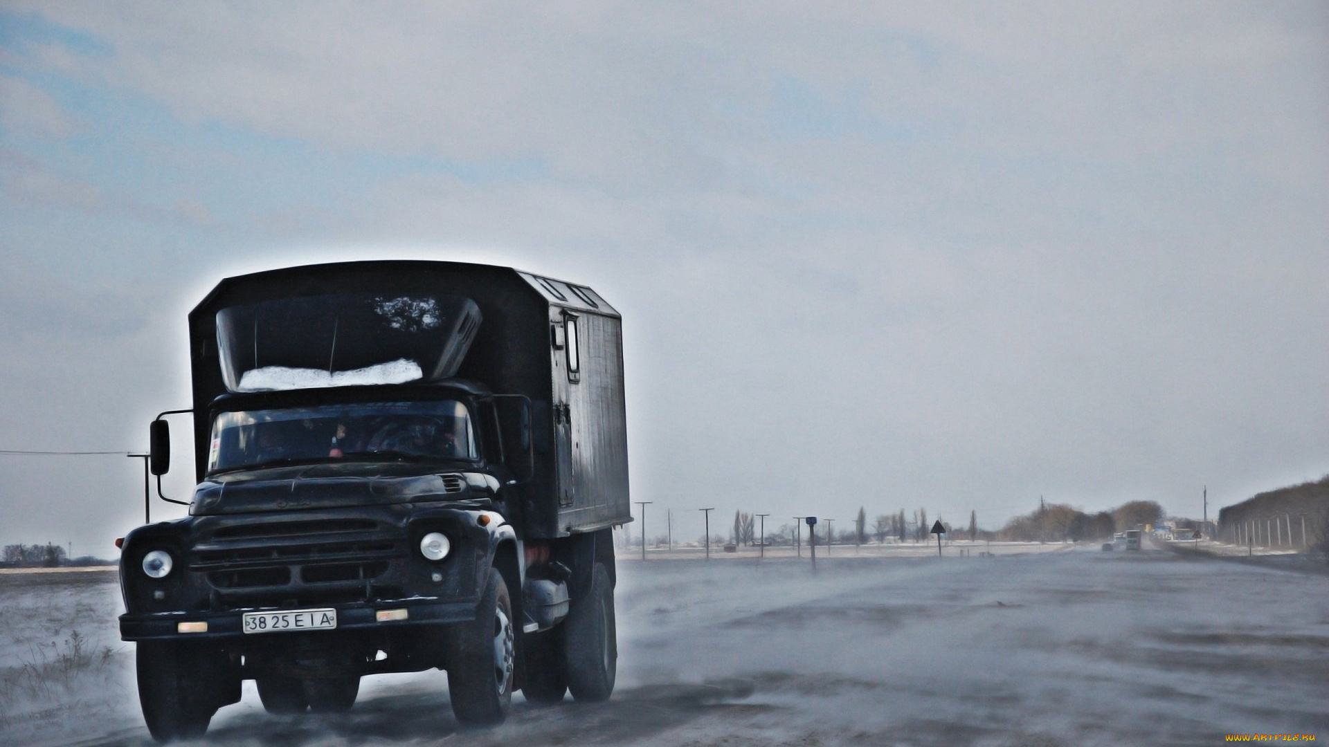 автомобили, зил, грузовики, 130, zil, грузовик, зима, дорога