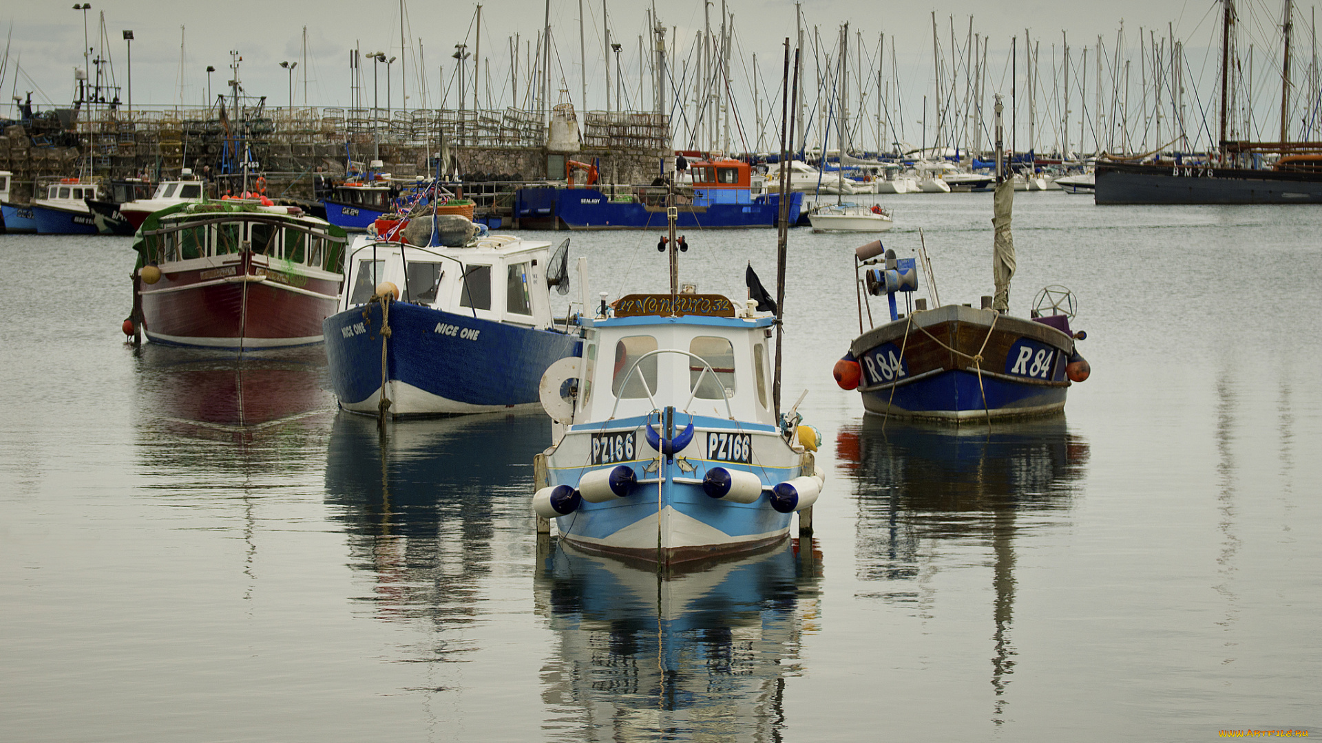 brixham, корабли, разные, вместе, лодки, бухта, баркасы, катера, яхты, мачты, причал