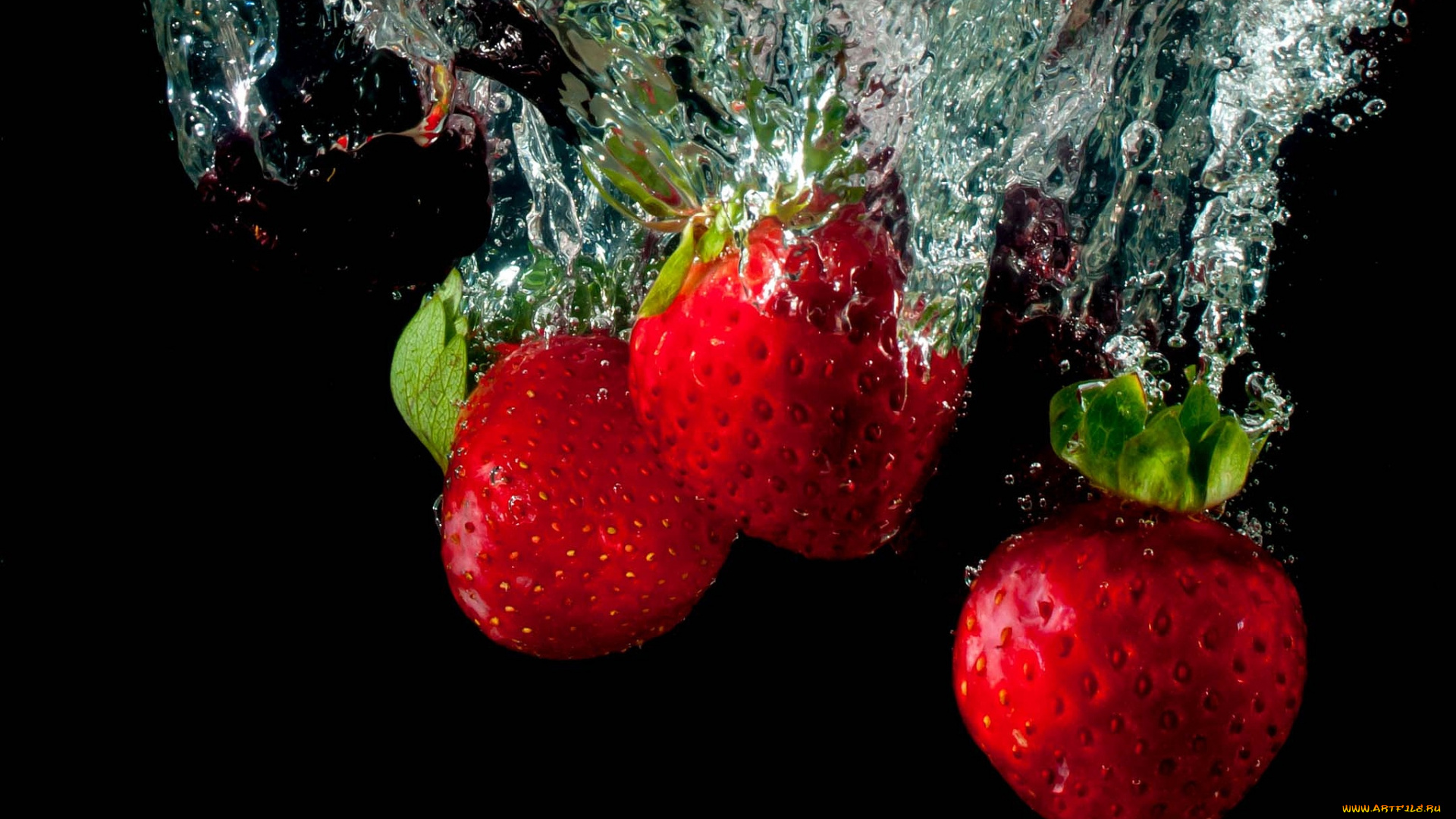 еда, клубника, , земляника, вода, ягоды