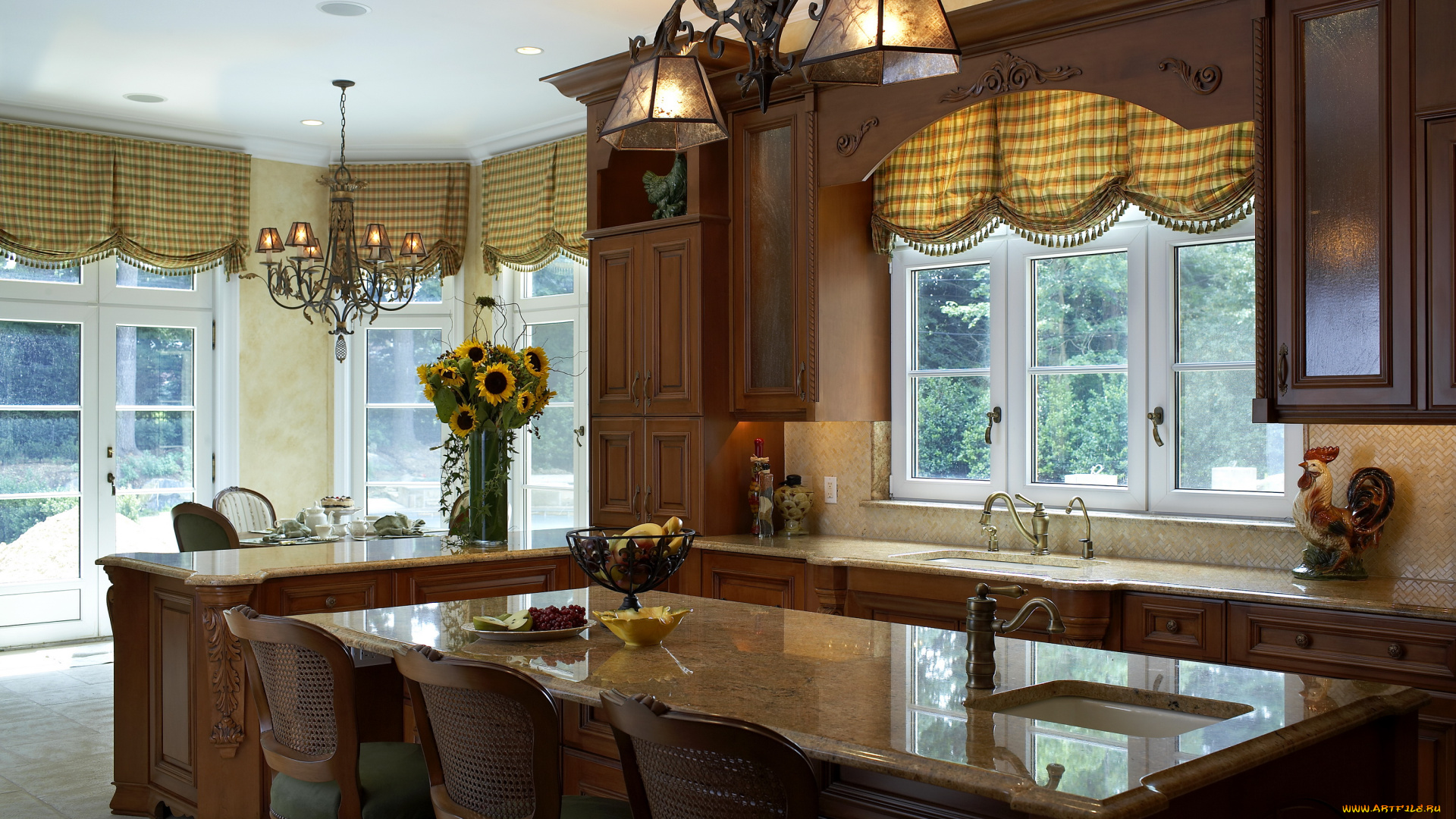 интерьер, кухня, стол, дизайн, люстра, столовая, стулья