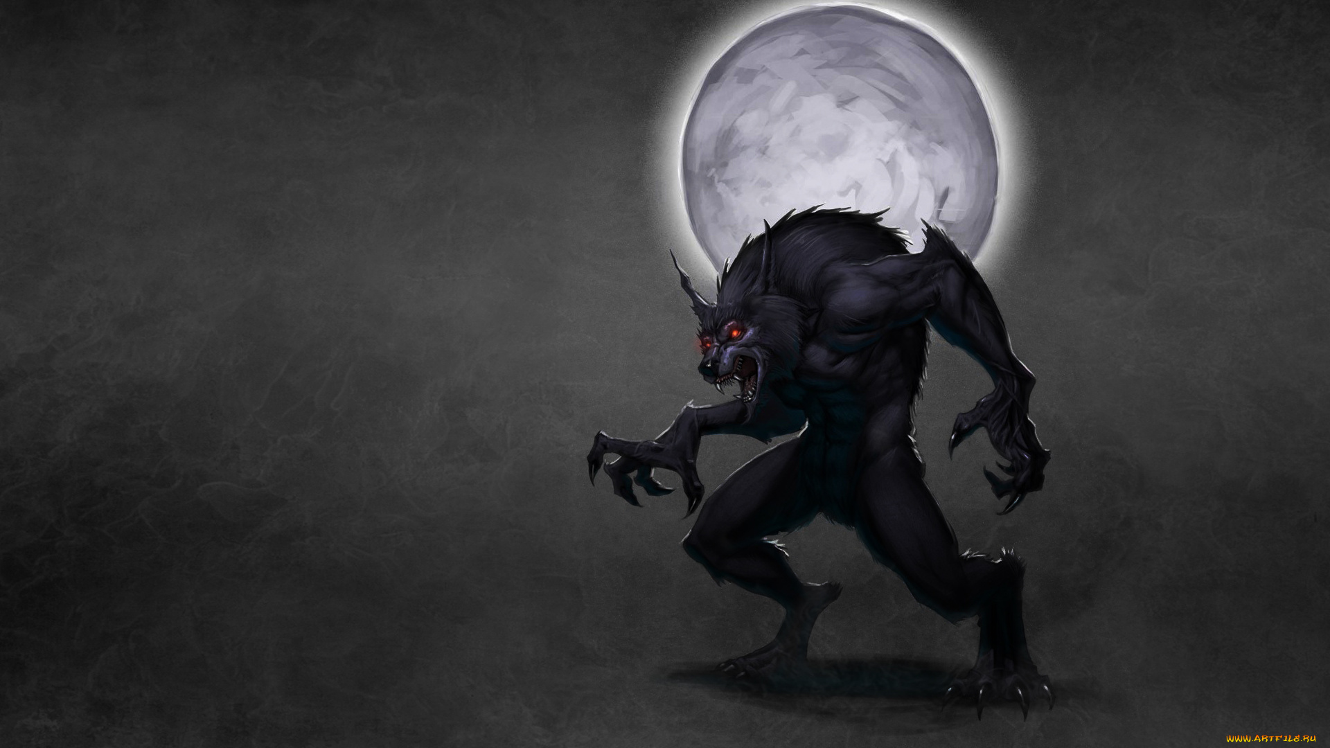 оборотень, фэнтези, существа, волк, луна, werewolf