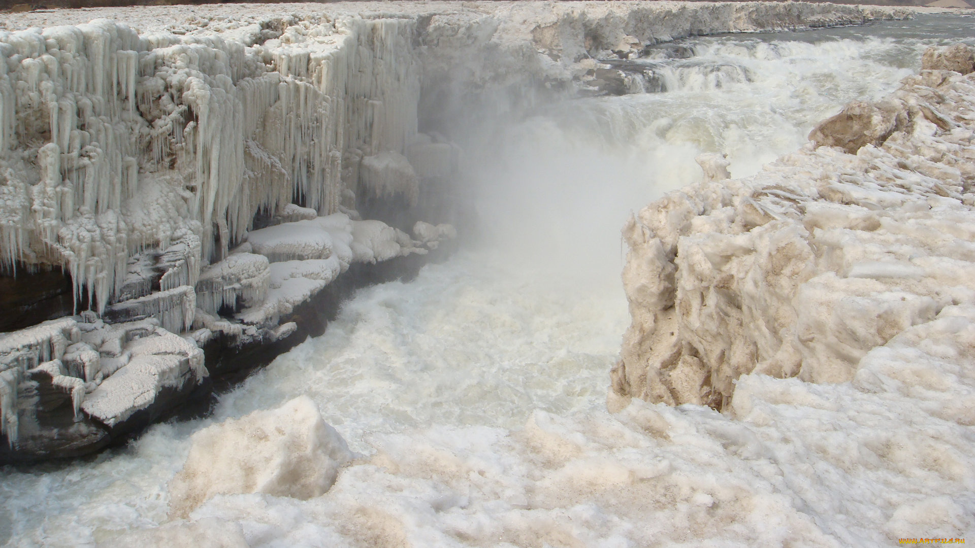 природа, водопады, waterfall, hukou, china, yellow, river