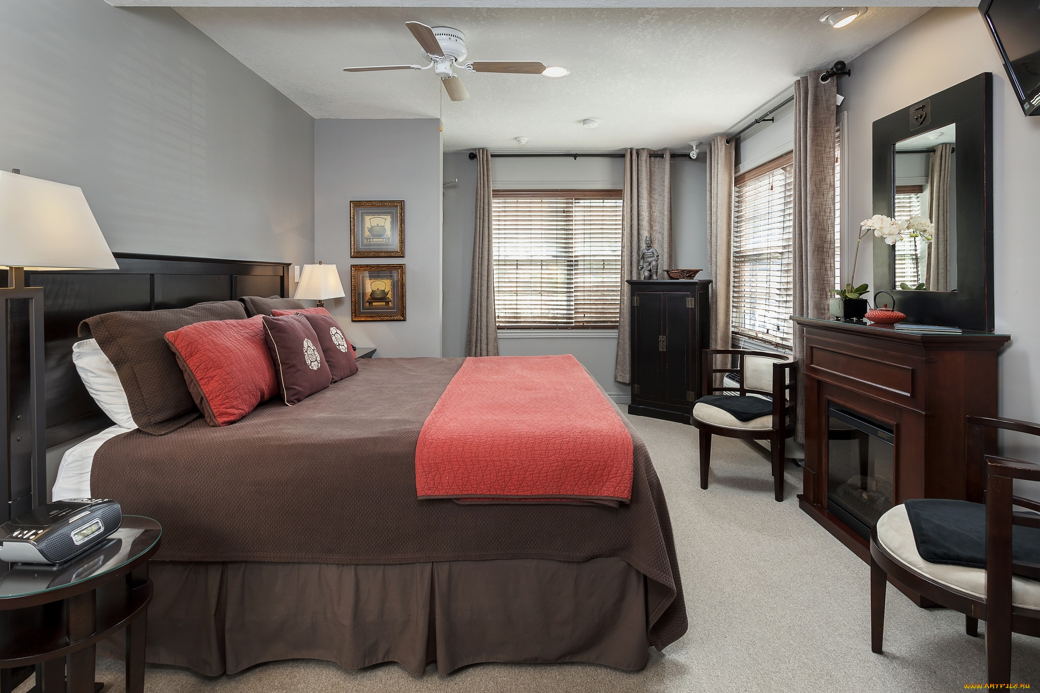 интерьер, спальня, кровать