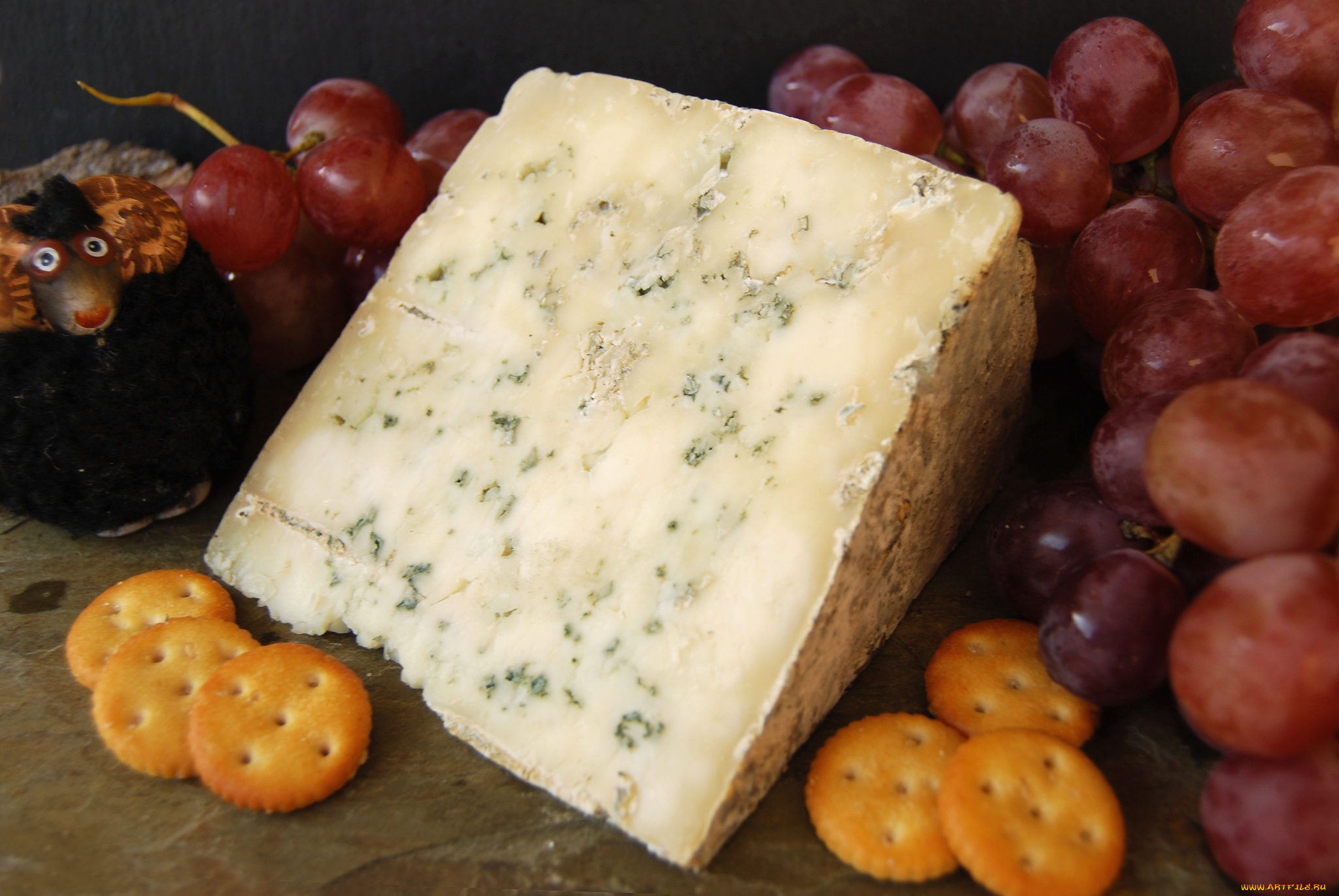 еда, сырные, изделия, плесень, крекеры, виноград, сыр