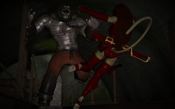 обоя 3д графика, fantasy , фантазия, девушка, существо