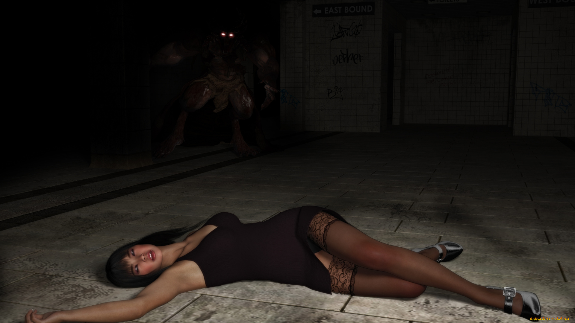 3д, графика, фантазия, , fantasy, девушка, лежит