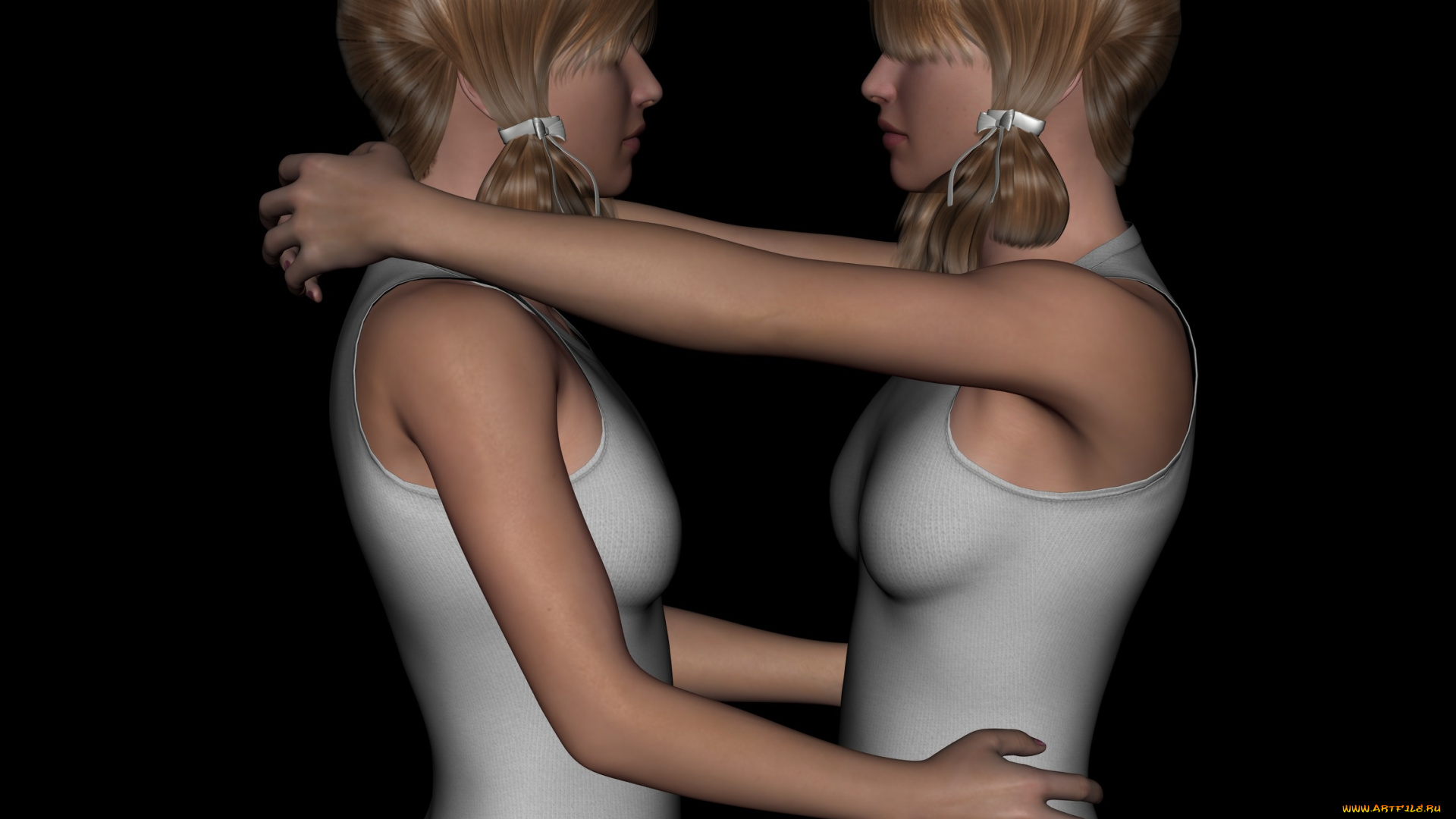 3д, графика, люди, , people, девушки, фон, взгляд